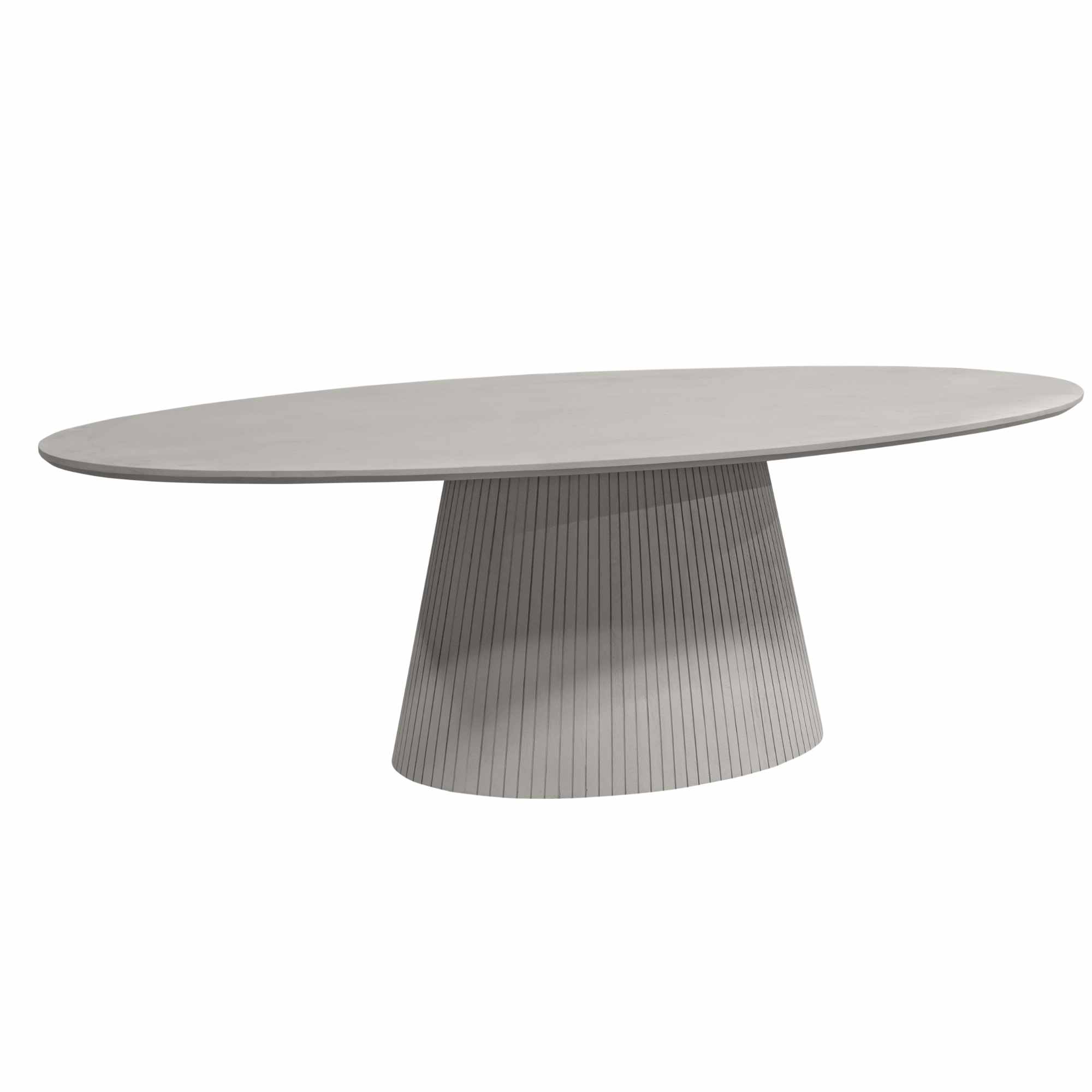Ovale eettafel Solana Taupe Mangohout 240 cm - Image 6
