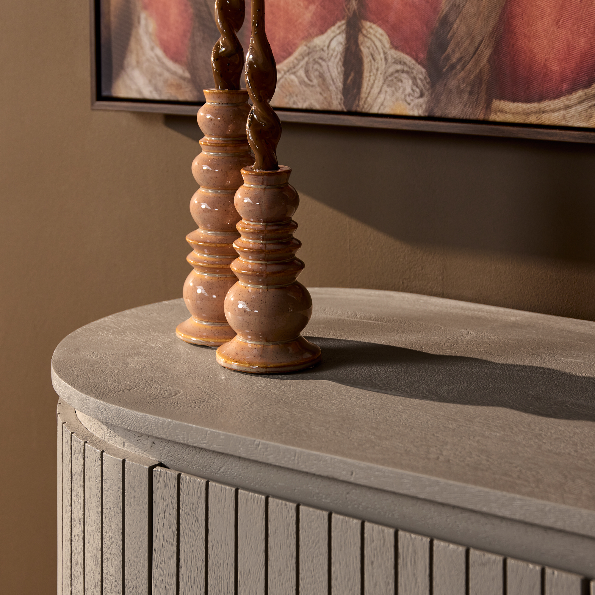 STF-2907_1 Kabinet kast Solana Taupe Mangohout 115 cm - Image 2