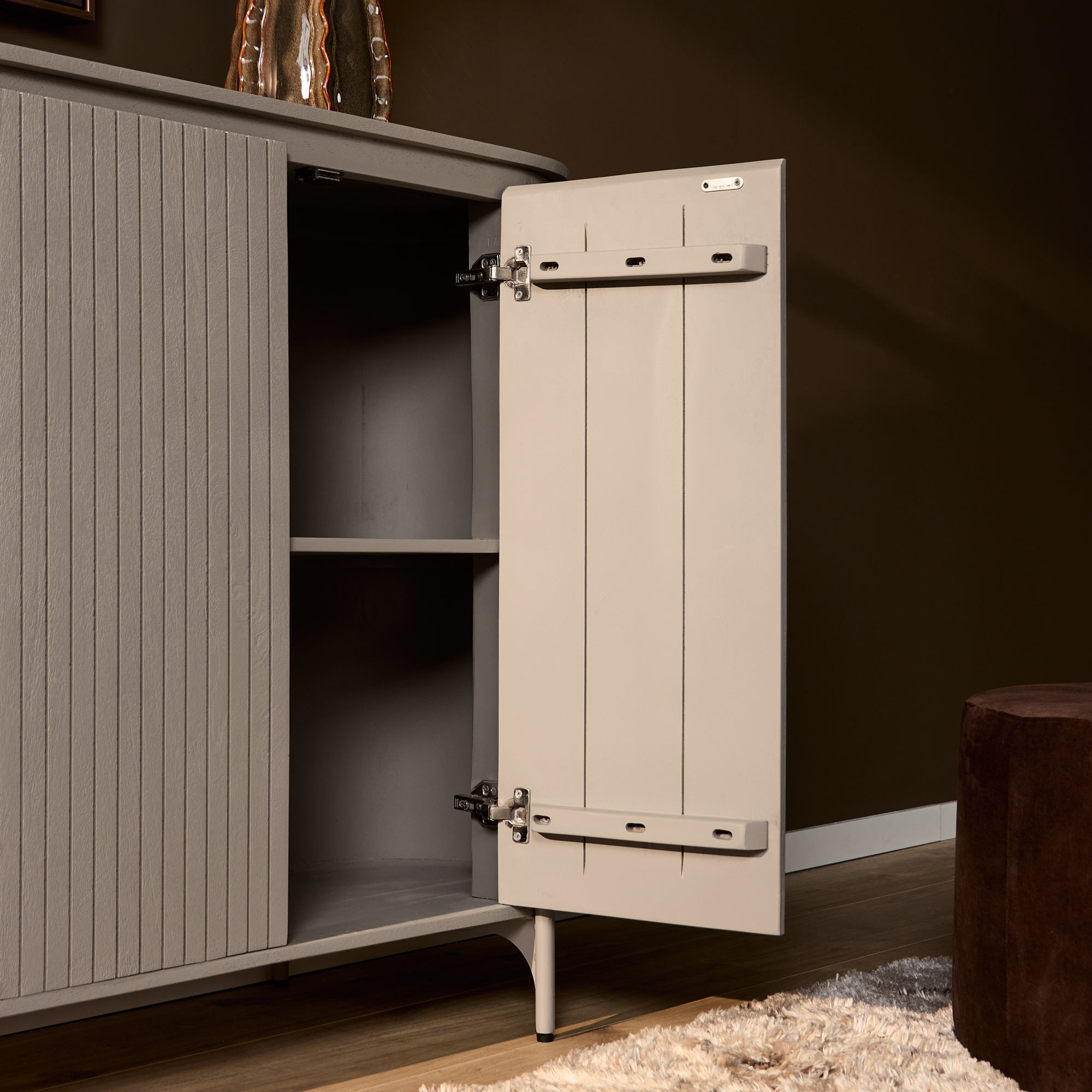 STF-2907_2 Kabinet kast Solana Taupe Mangohout 115 cm - Image 3