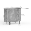 STF-2907_7 Kabinet kast Solana Taupe Mangohout 115 cm - Image 8