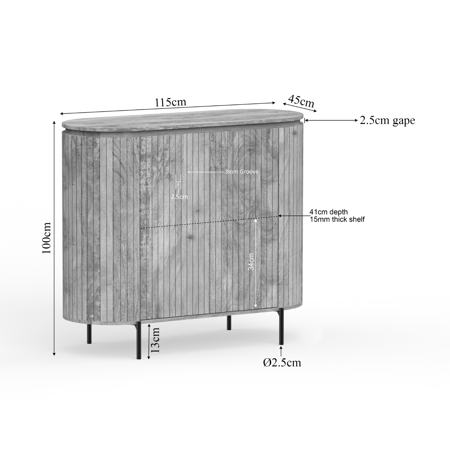 STF-2907_7 Kabinet kast Solana Taupe Mangohout 115 cm - Image 8