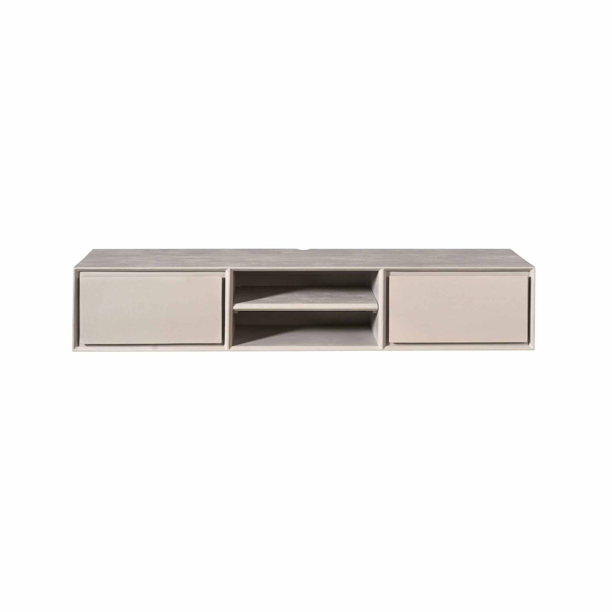 STF-1622_4 Zwevend tv meubel Ambiance Taupe Mangohout 160 cm - Image 5