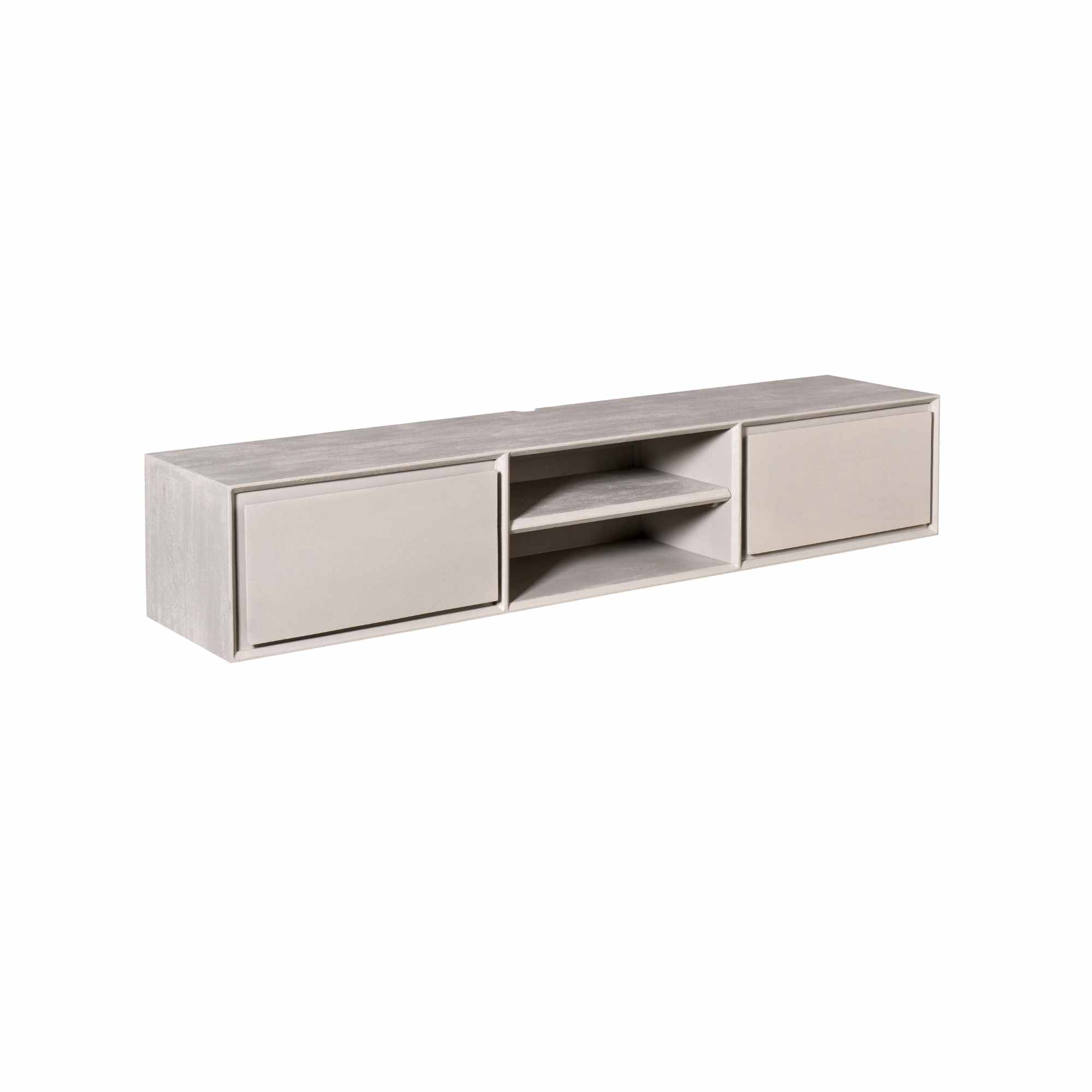 STF-1622_5 Zwevend tv meubel Ambiance Taupe Mangohout 160 cm - Image 6