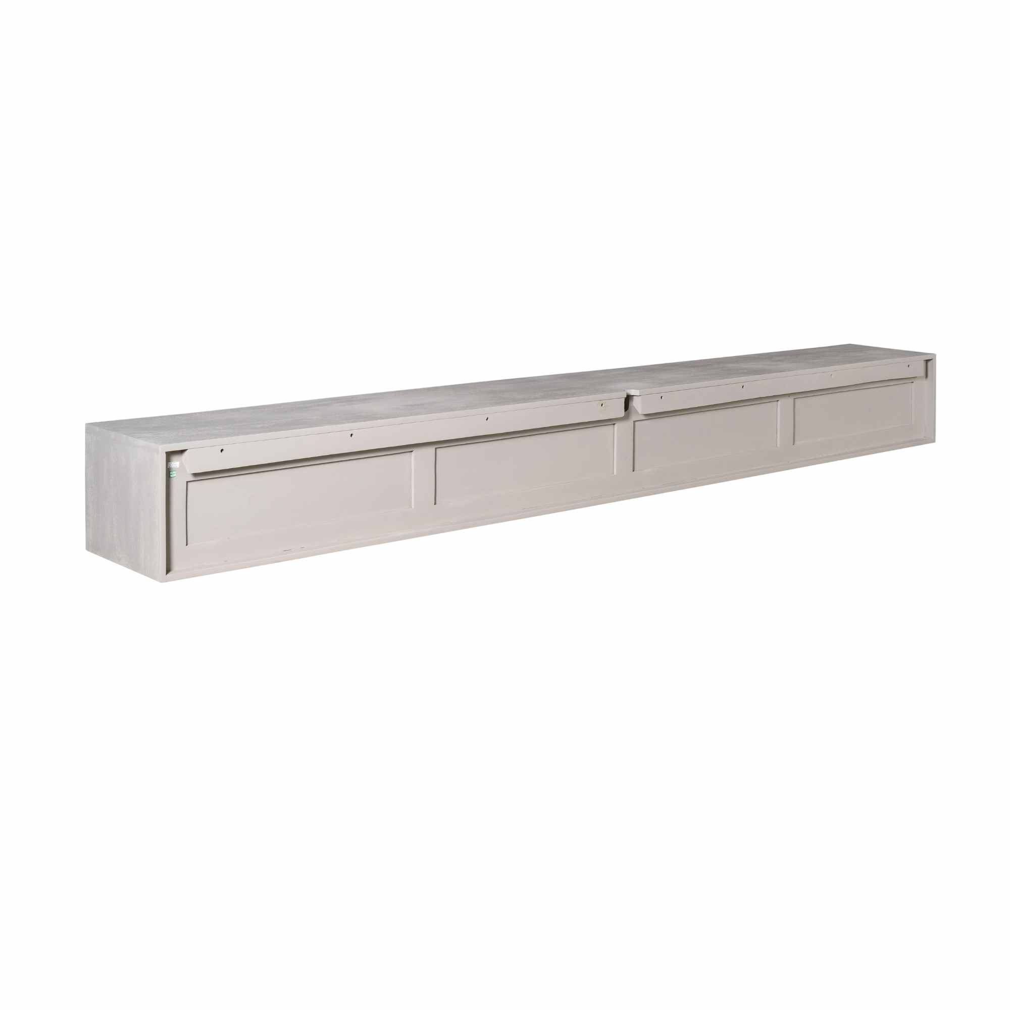STF-1623_7 Zwevend tv meubel Ambiance Taupe Mangohout 200 cm - Image 8