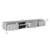 STF-1623_12 Zwevend tv meubel Ambiance Taupe Mangohout 200 cm - Image 13