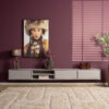 STF-1624_0 Zwevend tv meubel Ambiance Taupe Mangohout 240 cm - Image 1