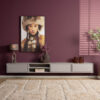 STF-1625_0 Zwevend tv meubel Ambiance Taupe Mangohout 280 cm - Image 1