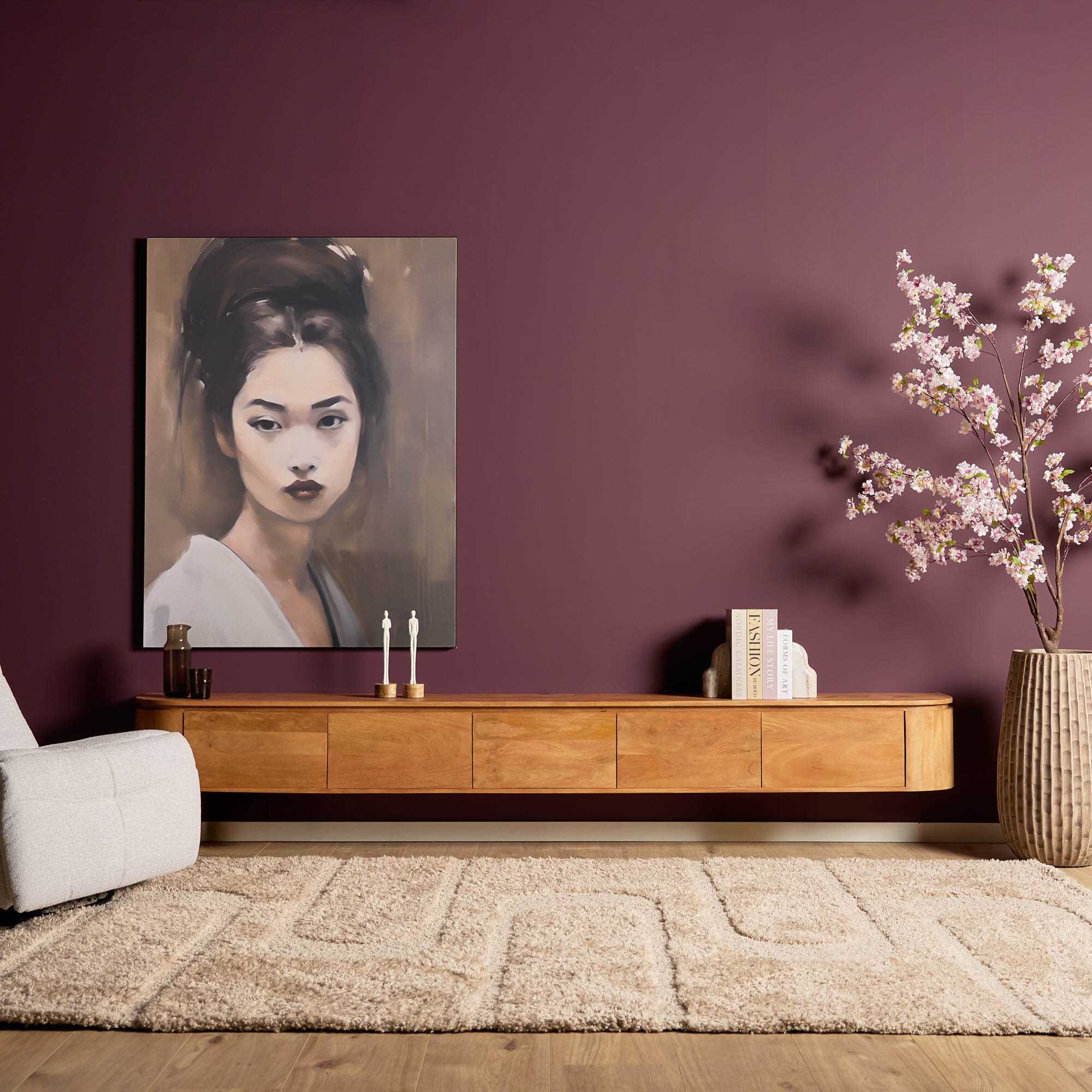 Tv meubel Excellent Naturel Mangohout 280 cm - Image 1