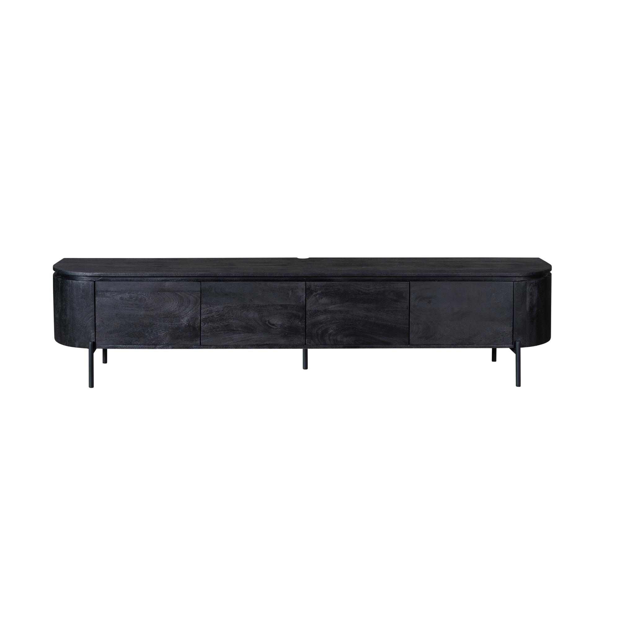 STF-1709_6 Tv meubel Excellent Zwart Mangohout 240 cm - Image 7