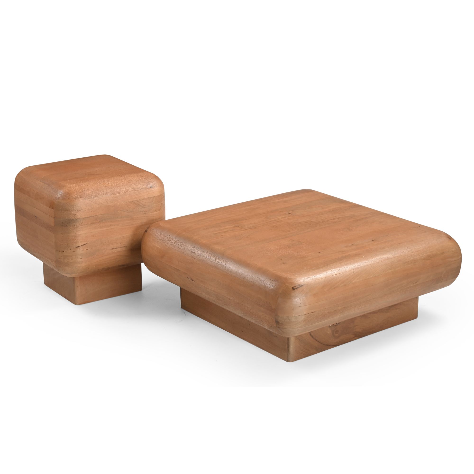 Salontafel Fedde Naturel Mangohout 80 cm - Image 5