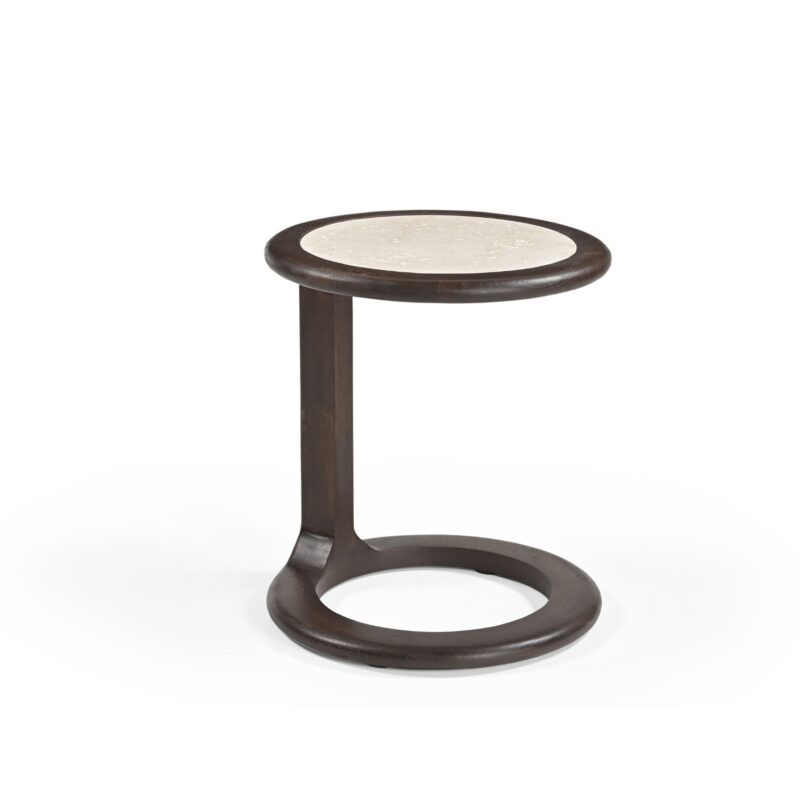 Bijzettafel Vinn Bruin Travertin 45 cm - Image 2