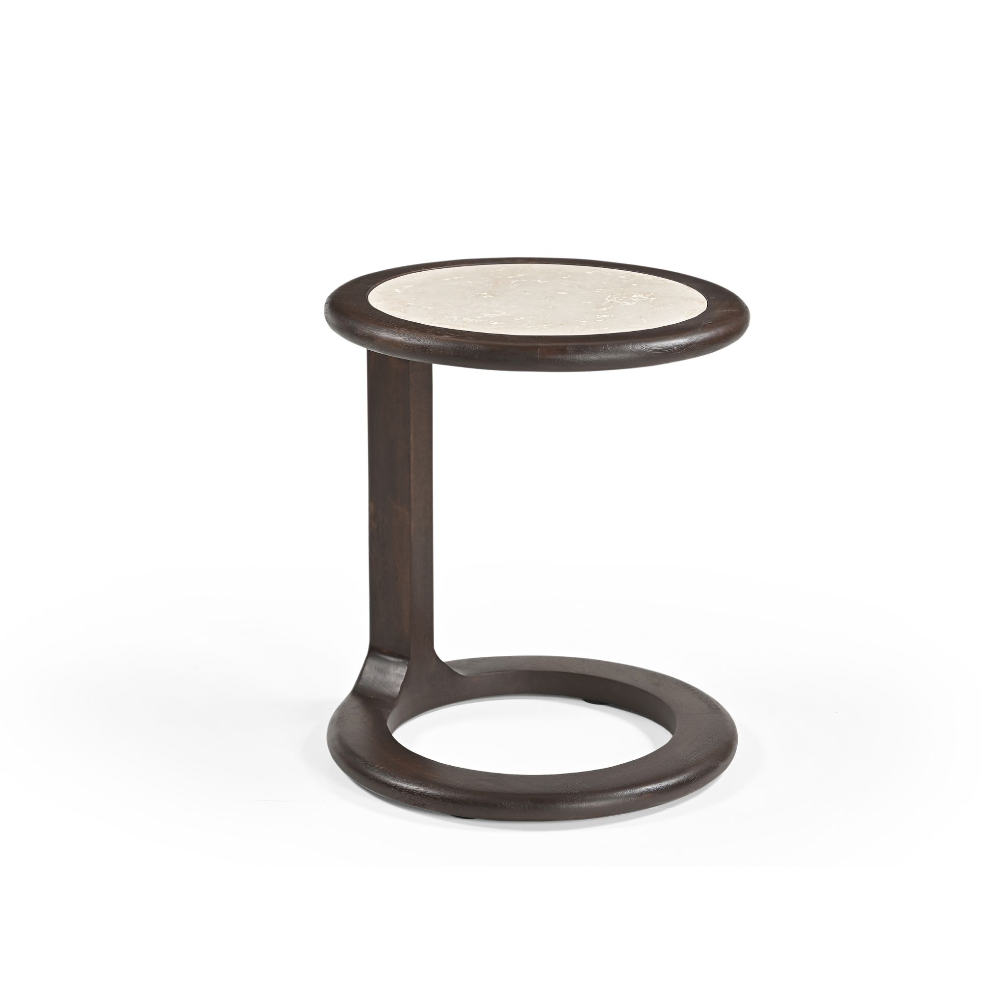 STF-9633_1 Bijzettafel Vinn Bruin Travertin 45 cm - Image 2
