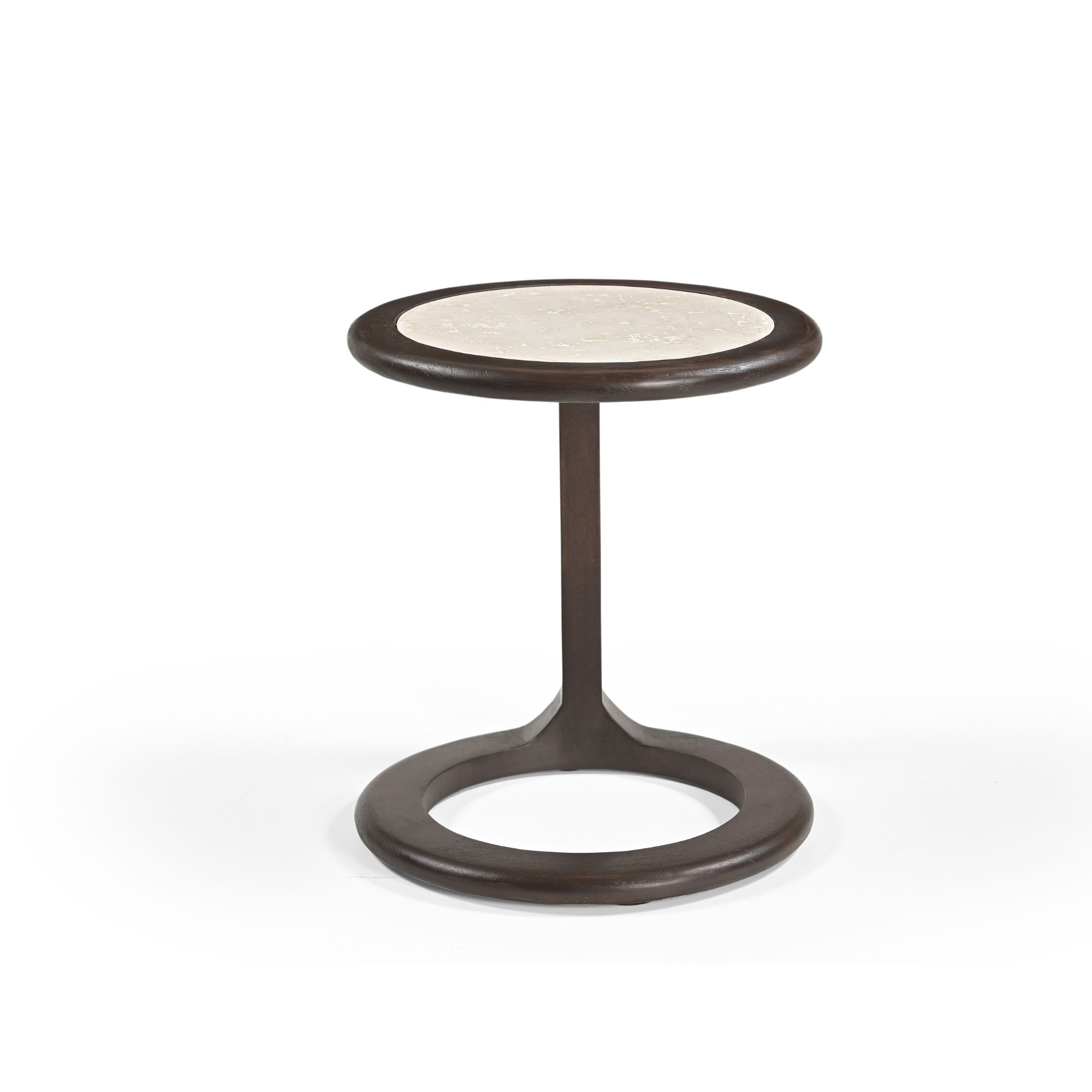 STF-9633_2 Bijzettafel Vinn Bruin Travertin 45 cm - Image 3