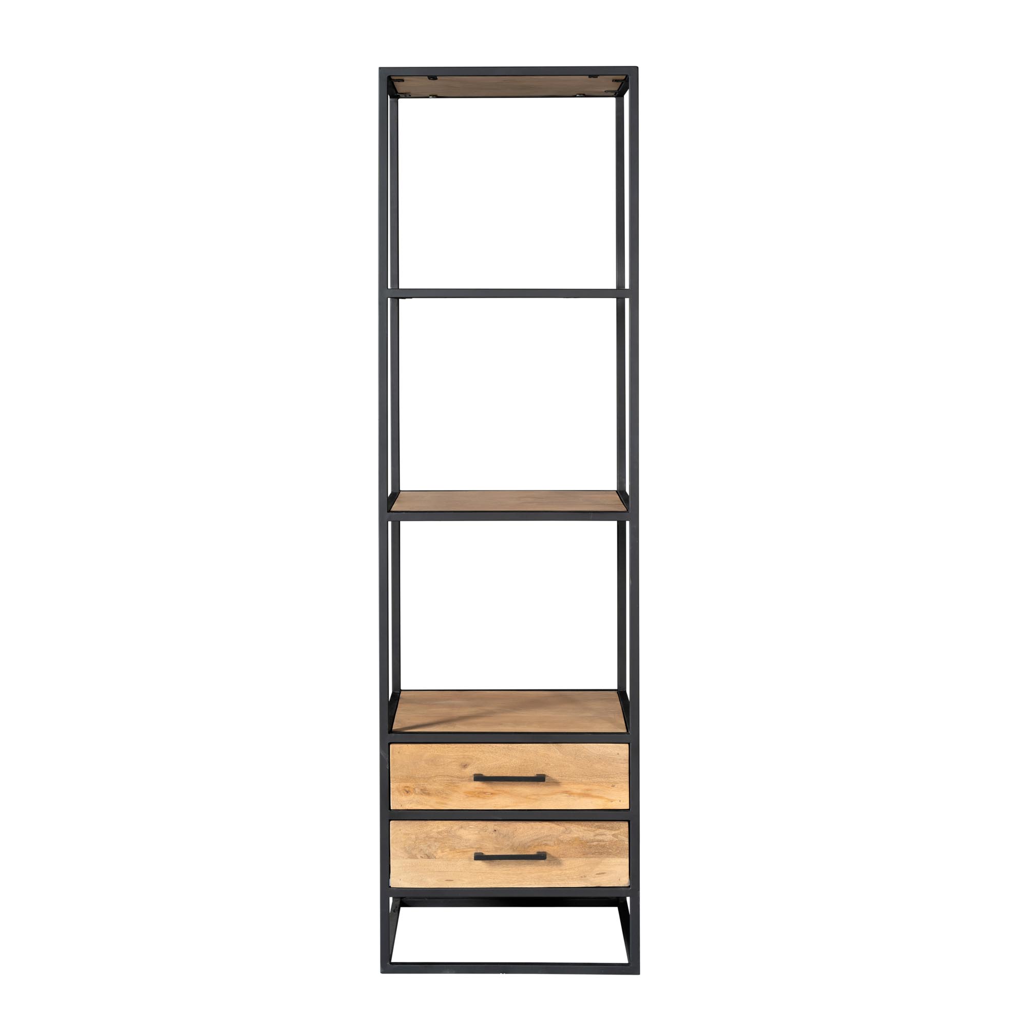 STF-3118_1 Boekenkast Dakota met lades Naturel Mangohout 55 cm - Image 2