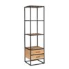 STF-3118_2 Boekenkast Dakota met lades Naturel Mangohout 55 cm - Image 3