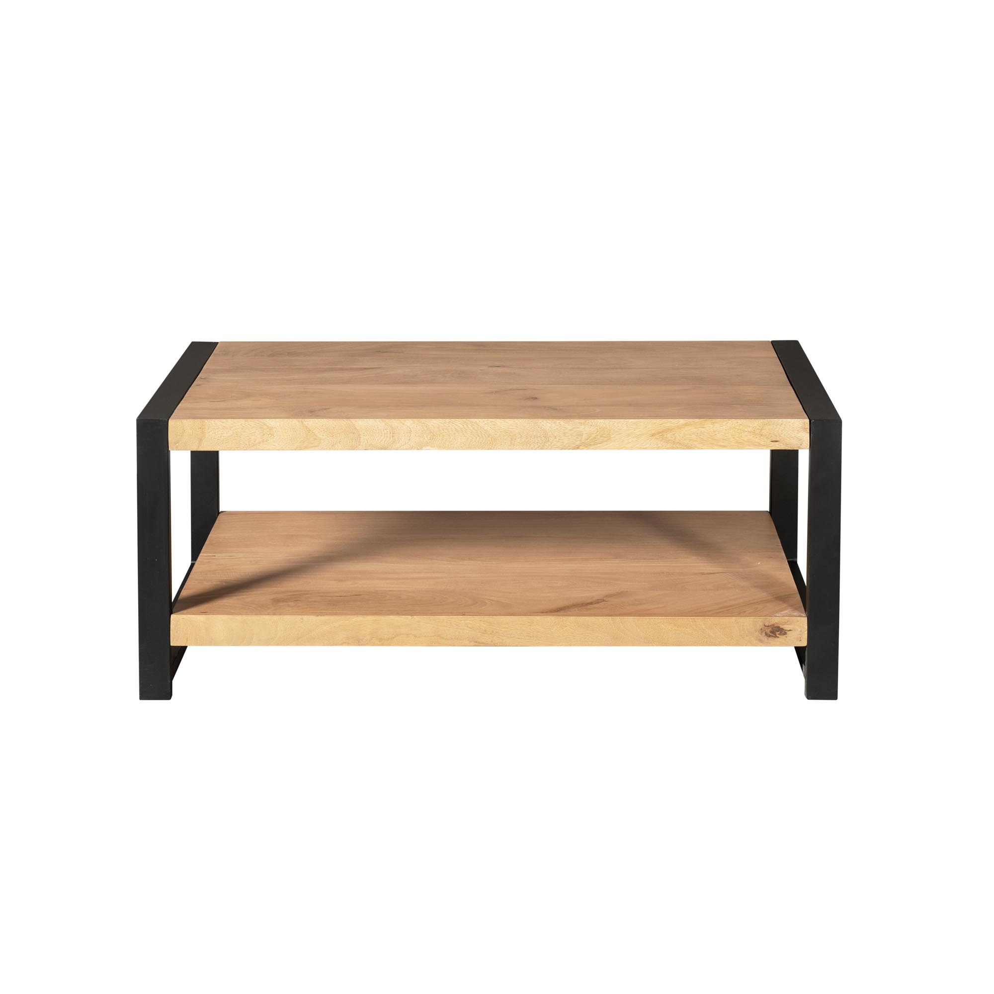 STF-4607_1 Salontafel Britt met onderblad Naturel Mangohout 110 cm - Image 2