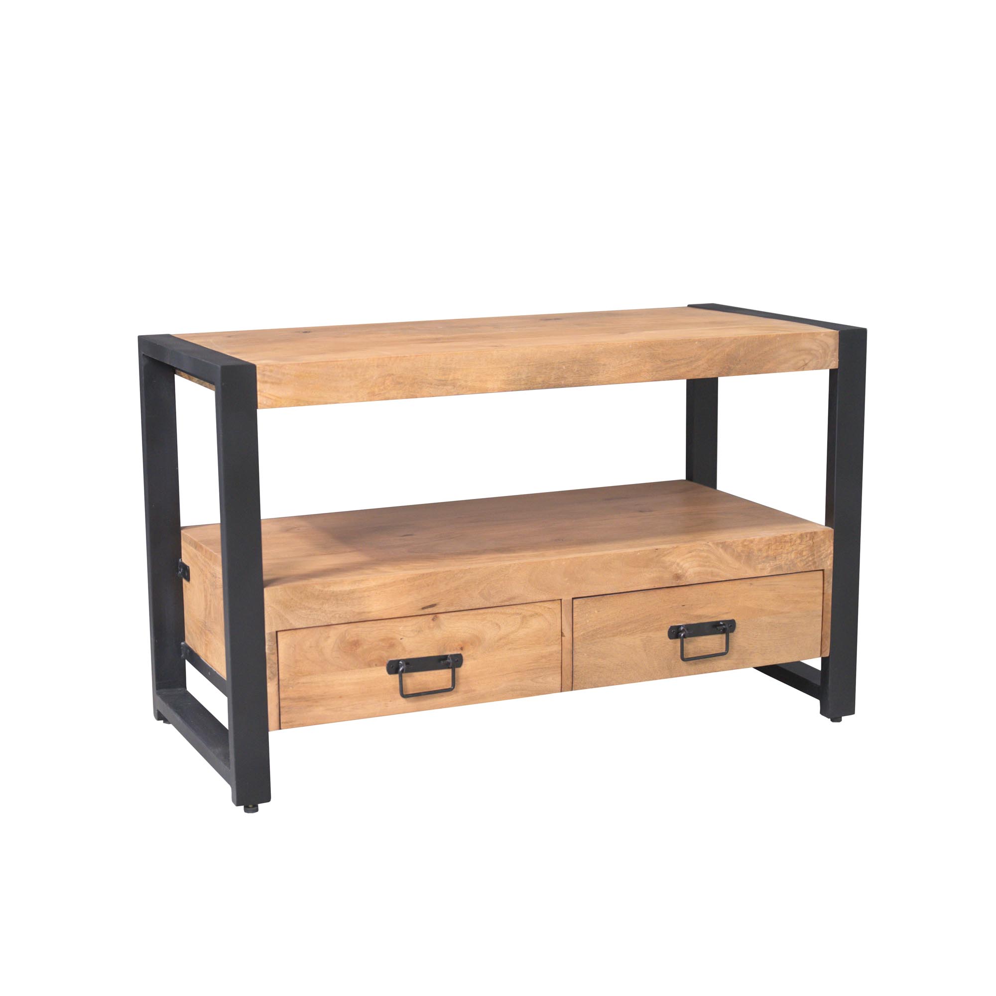 STF-4608_2 Tv meubel Britt Naturel Mangohout 100 cm - Image 3