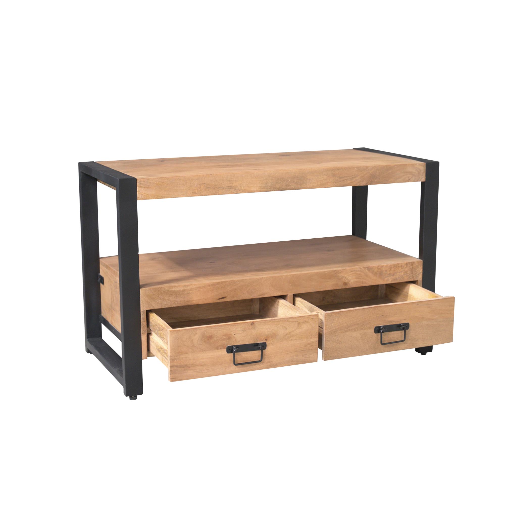 STF-4608_3 Tv meubel Britt Naturel Mangohout 100 cm - Image 4