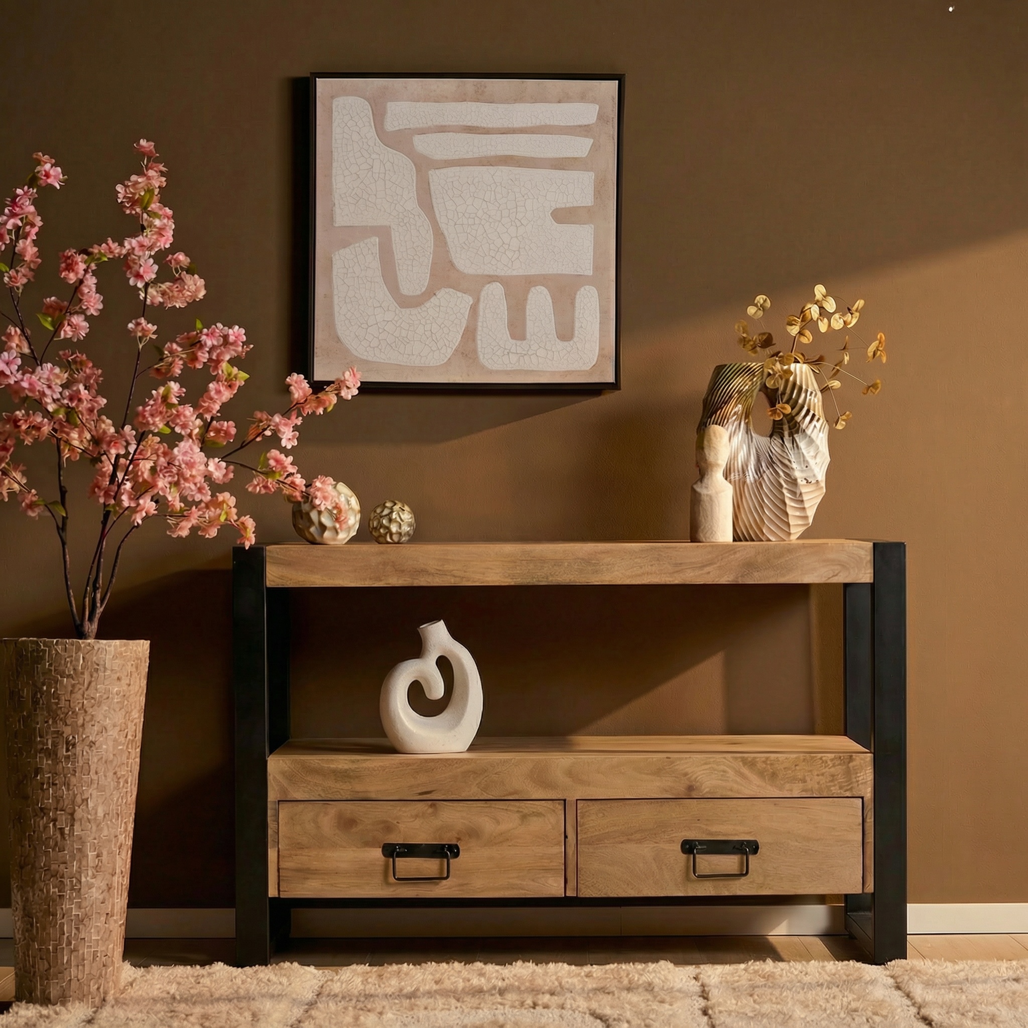 Tv meubel Britt Naturel Mangohout 120 cm - Image 1