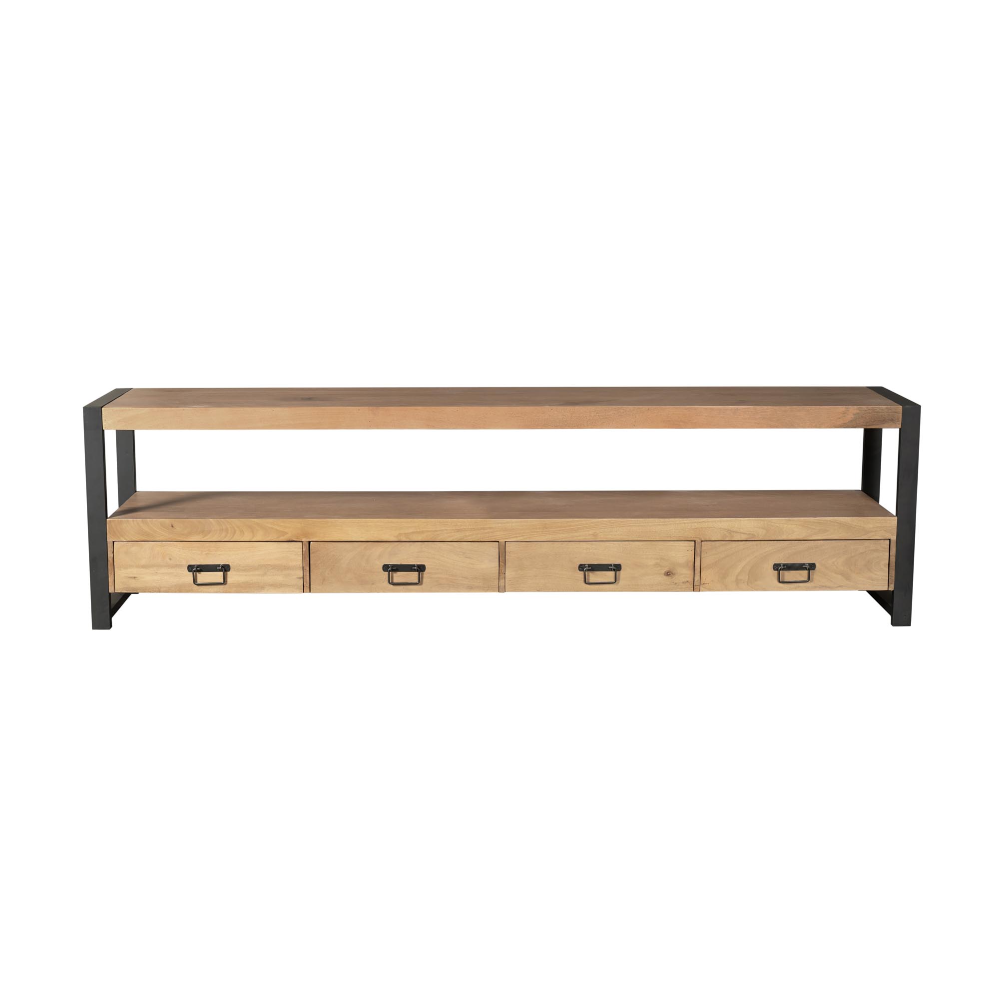STF-4611_1 Tv meubel Britt Naturel Mangohout 180 cm - Image 2