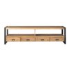 STF-4612_1 Tv meubel Britt Naturel Mangohout 220 cm - Image 2