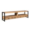 STF-4612_2 Tv meubel Britt Naturel Mangohout 220 cm - Image 3
