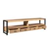 STF-4612_3 Tv meubel Britt Naturel Mangohout 220 cm - Image 4