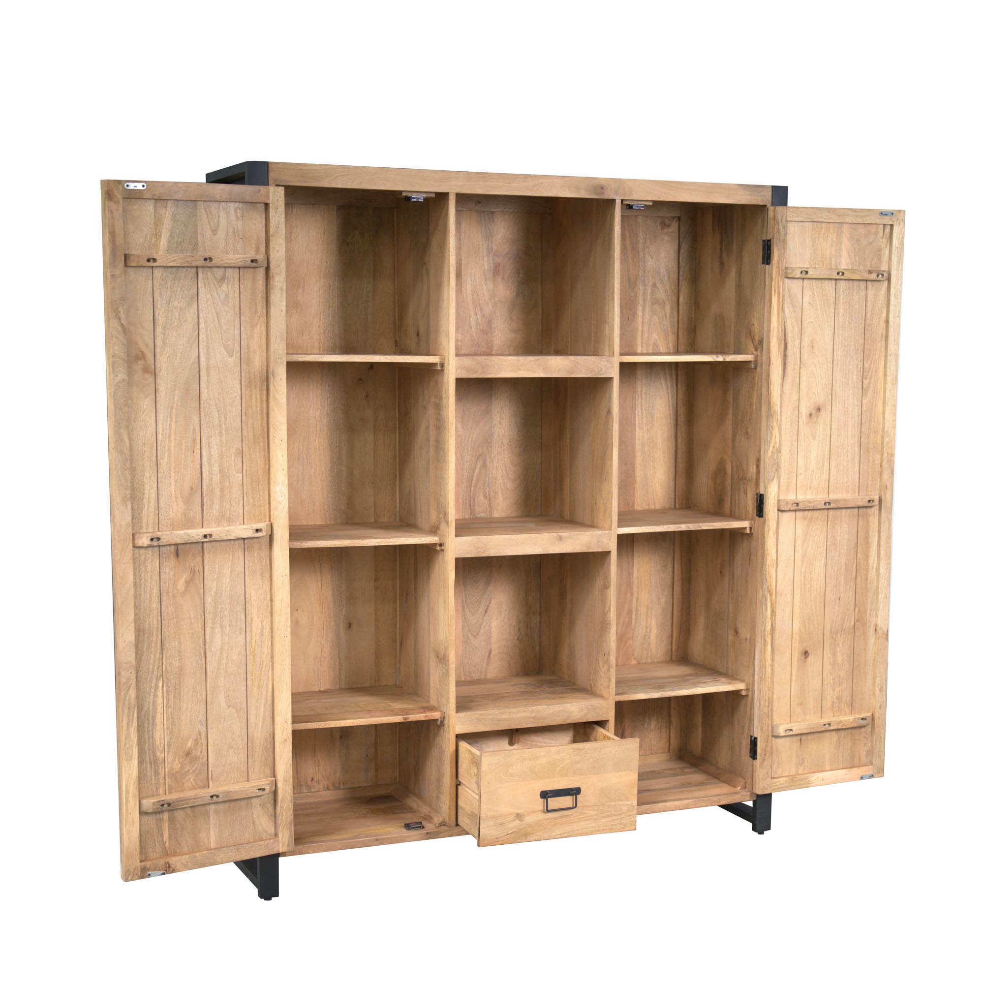 STF-4631_5 Boekenkast Britt Naturel Mangohout 150 cm - Image 6