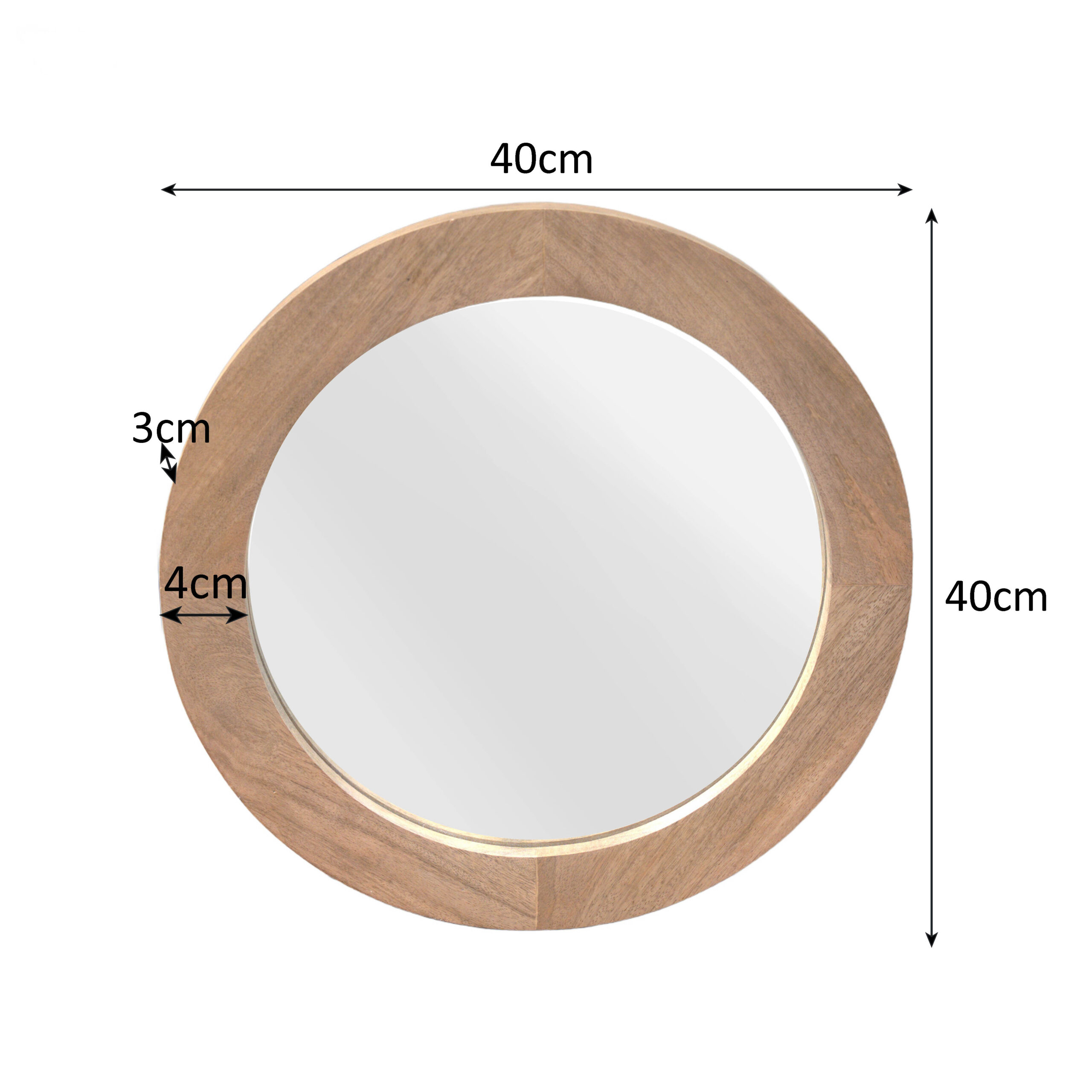 Ronde spiegel Dide Naturel Mangohout 40 cm - Image 3