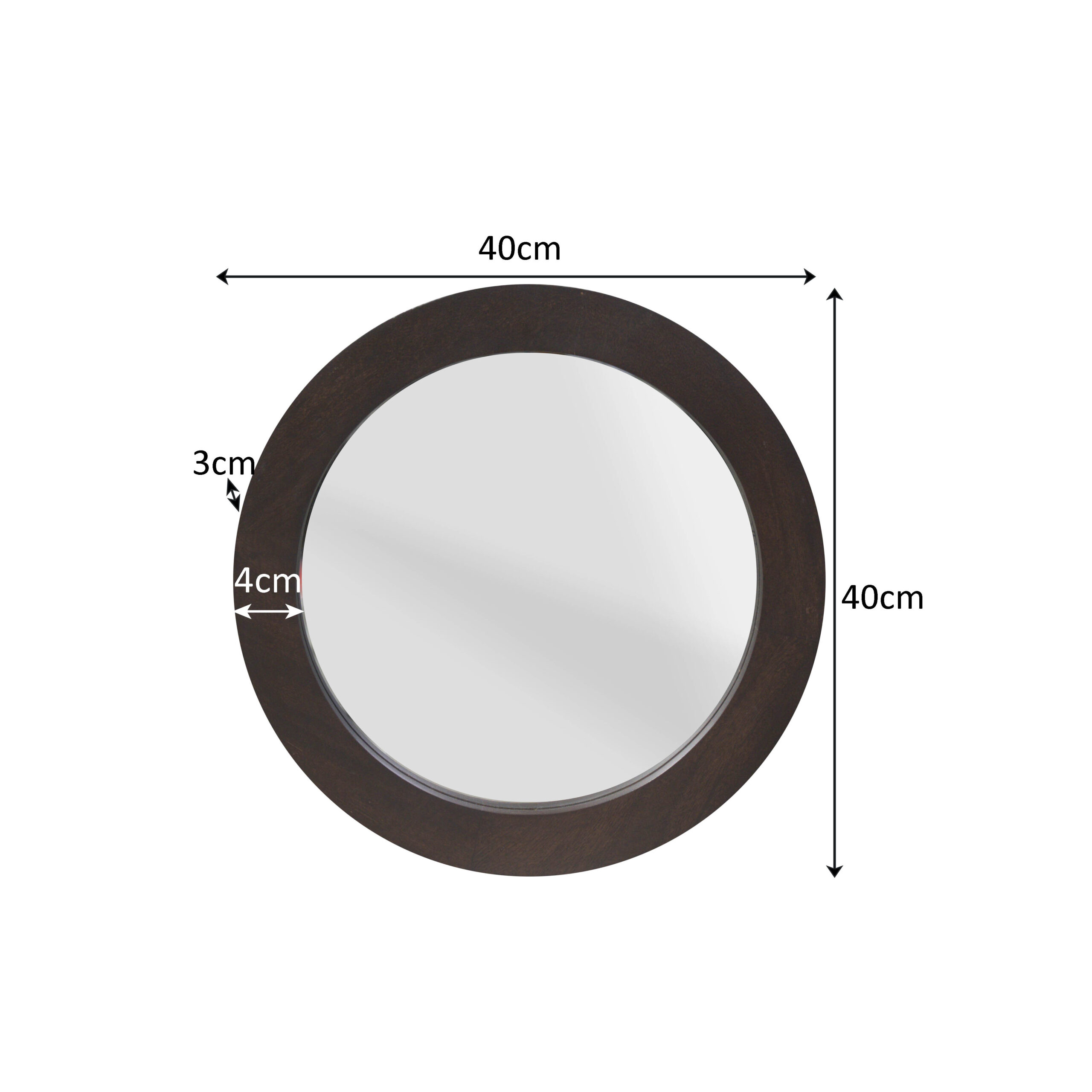 Ronde spiegel Dide Bruin Mangohout 40 cm - Image 3