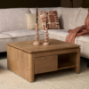Vierkante Salontafel Dallas Naturel Mangohout 80 cm - Image 1