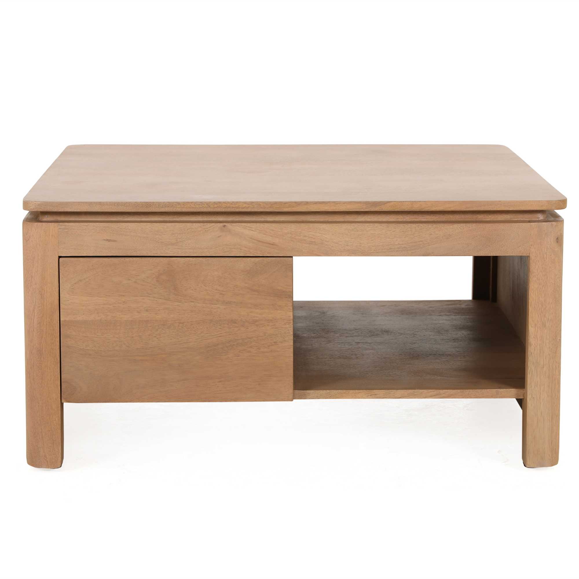 STF-3710_3 Vierkante Salontafel Dallas Naturel Mangohout 80 cm - Image 4