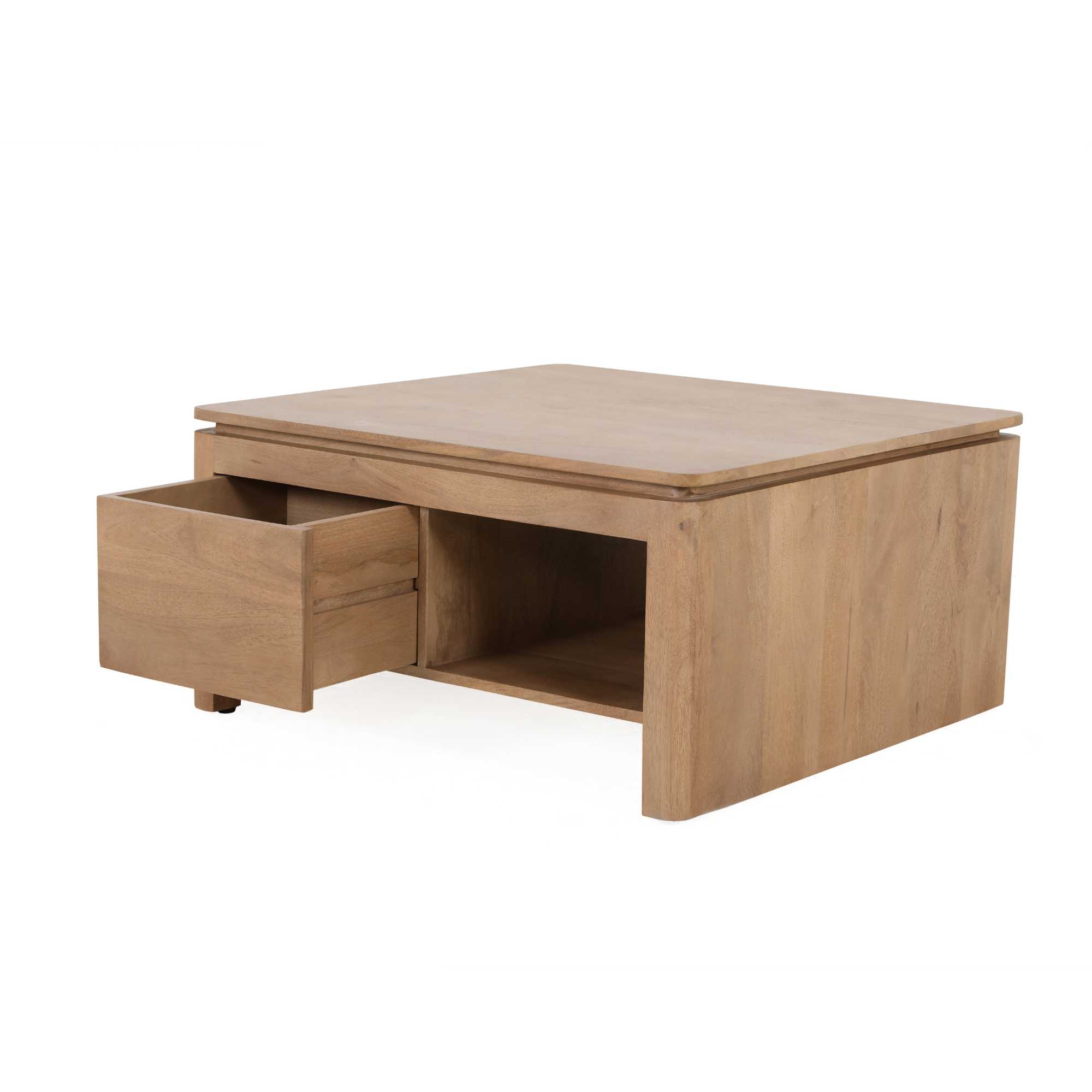 STF-3710_5 Vierkante Salontafel Dallas Naturel Mangohout 80 cm - Image 6