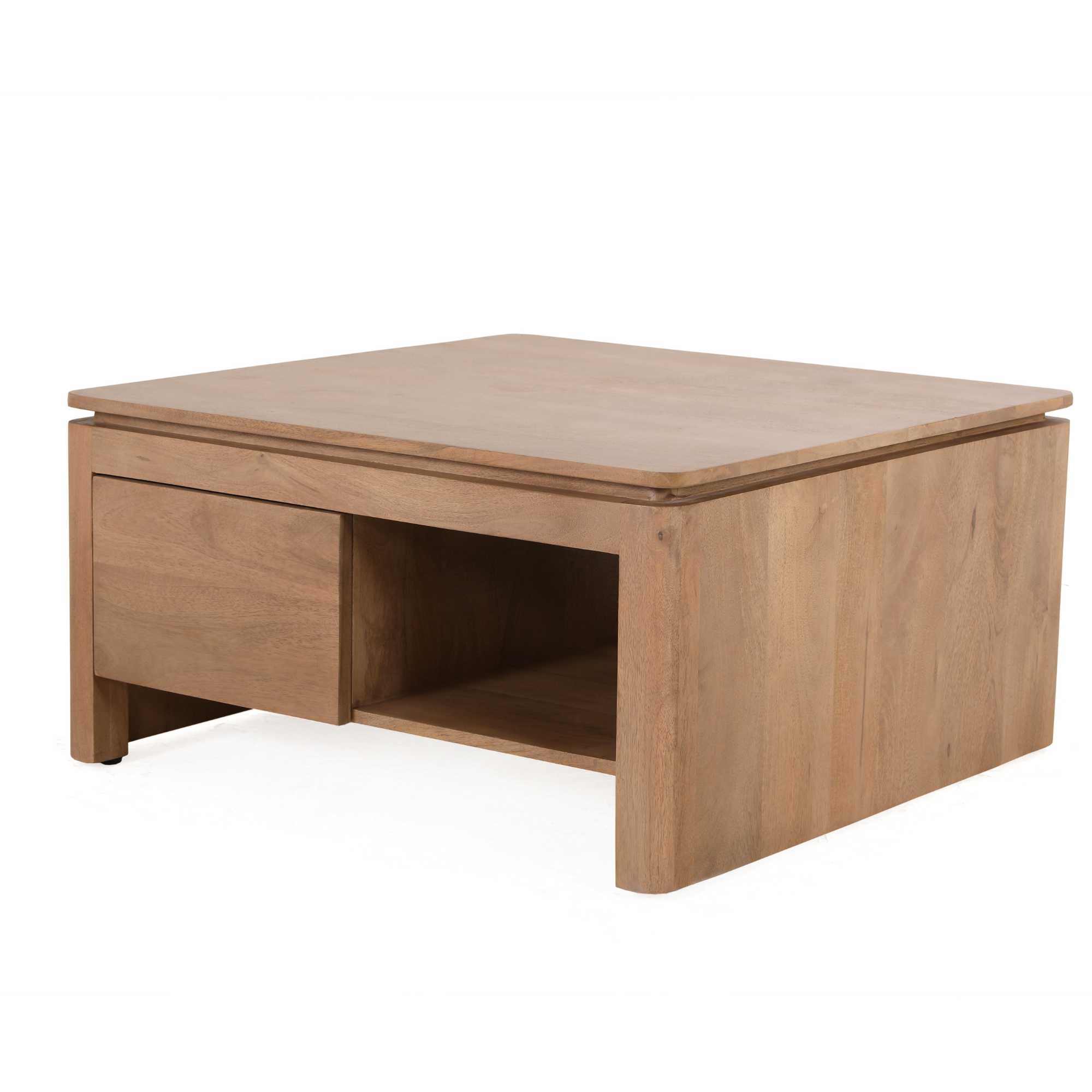 STF-3710_4 Vierkante Salontafel Dallas Naturel Mangohout 80 cm - Image 5
