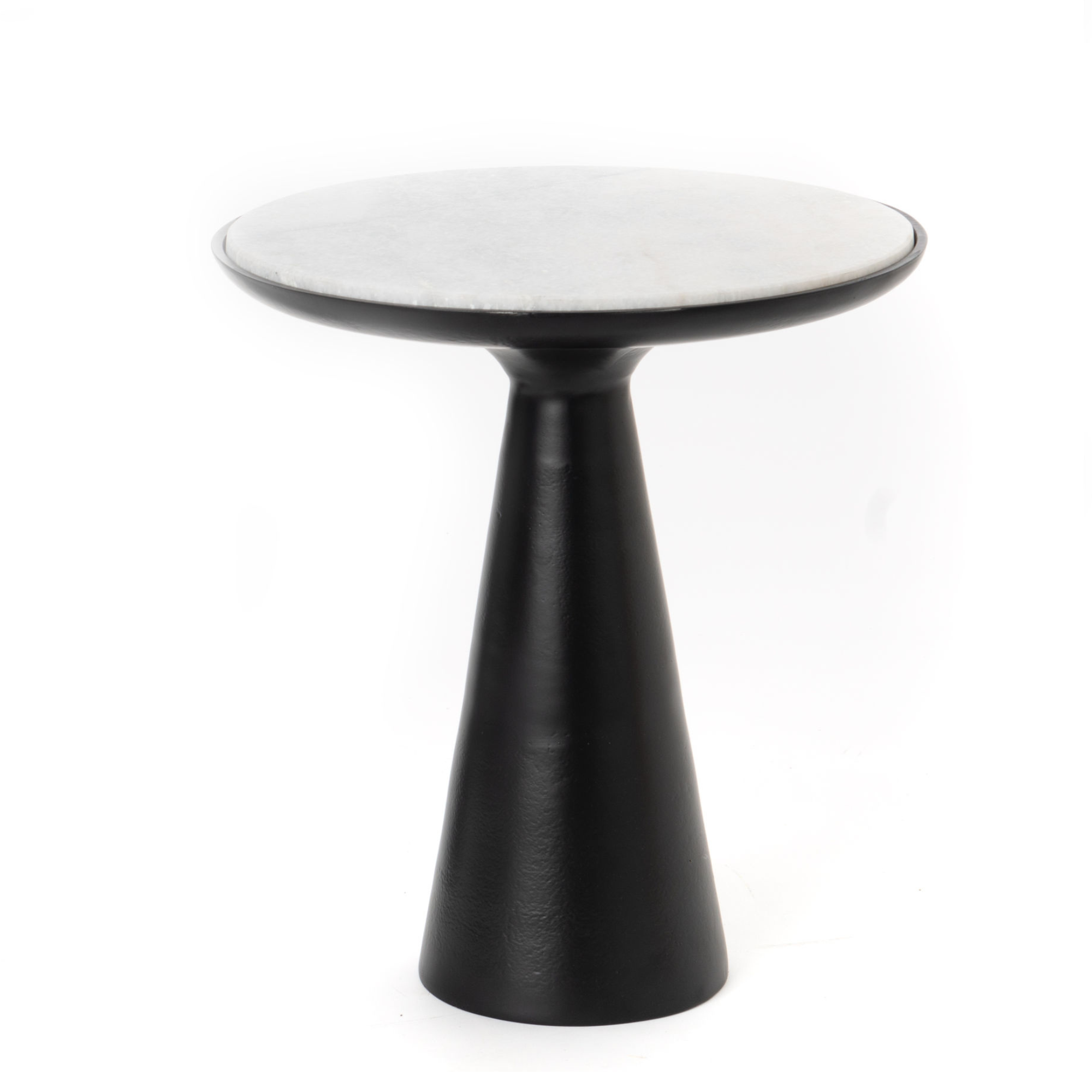 STF-9079_2 Bijzettafel Essy Zwart Marmer & metaal 45 cm - Image 3