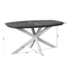 STF-7814_4 Deens ovale eettafel Madison Naturel Mangohout 160 cm - Image 5