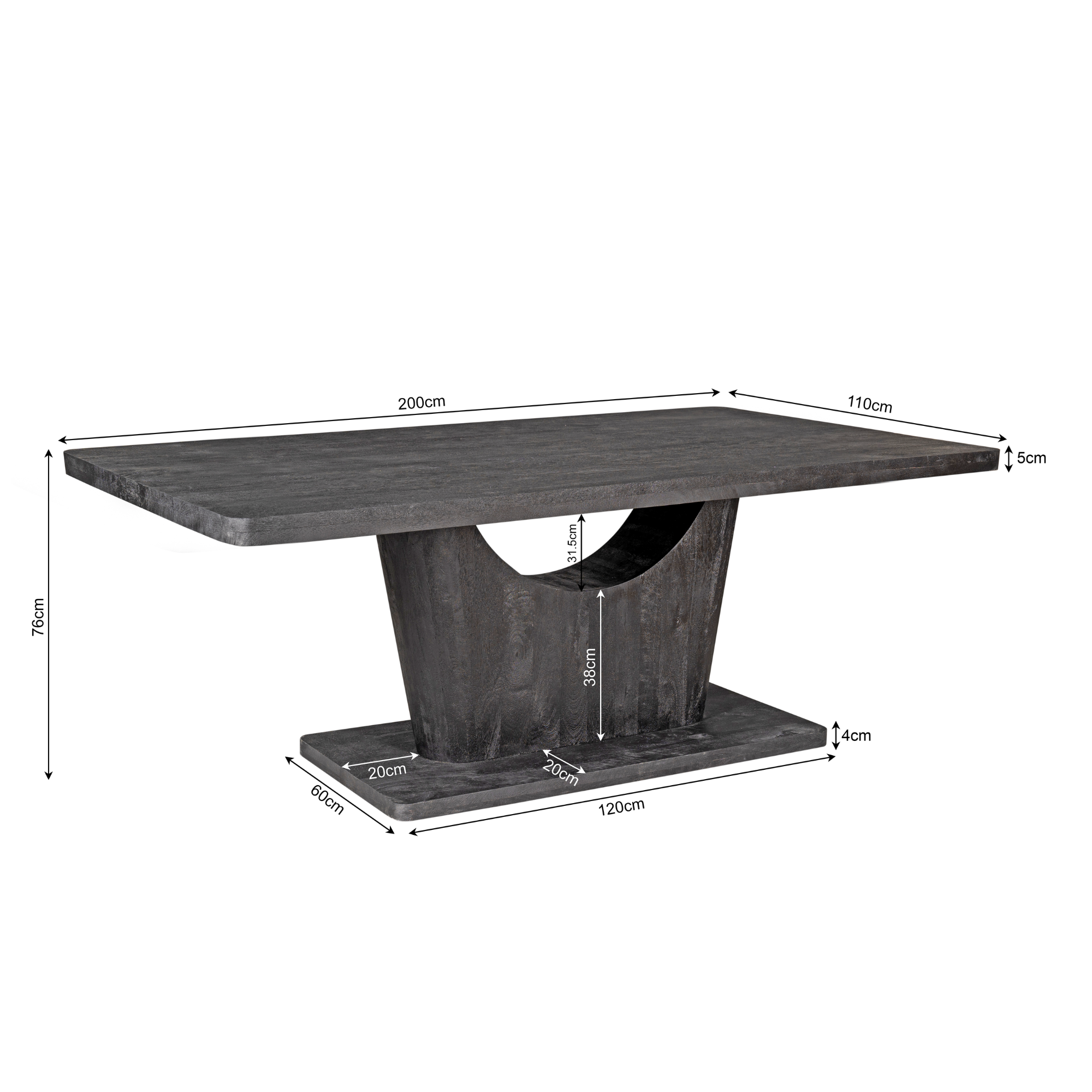 Eettafel Voco Bruin Mangohout 200 cm - Image 5