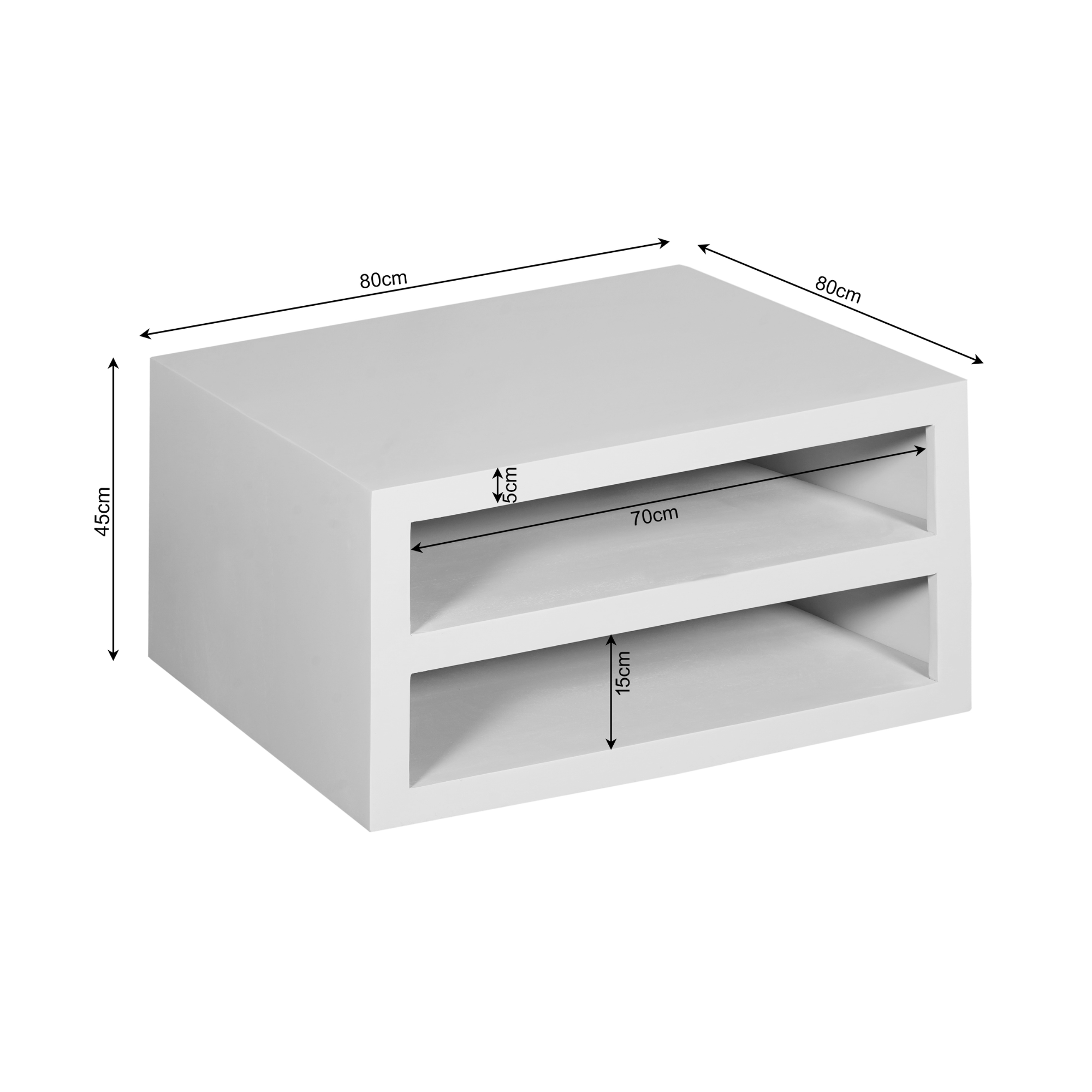 Vierkante salontafel Brussel Bruin Mangohout 80 cm - Image 6