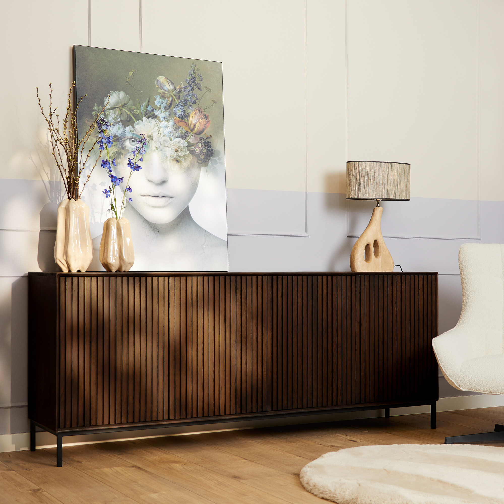 Dressoir Madison Bruin Mangohout 210 cm - Image 11