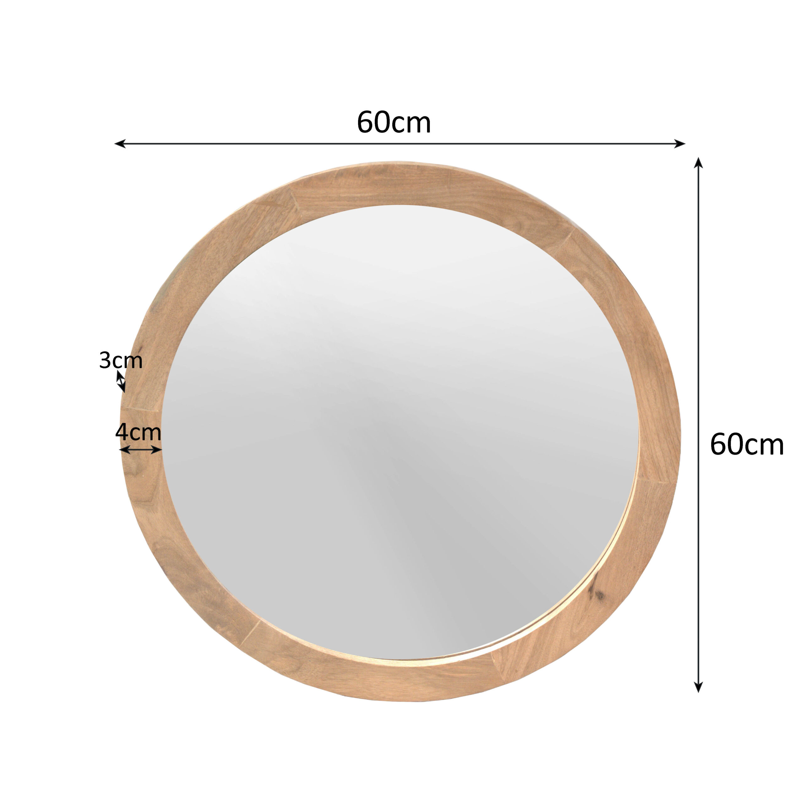 Ronde spiegel Dide Naturel Mangohout 60 cm - Image 3