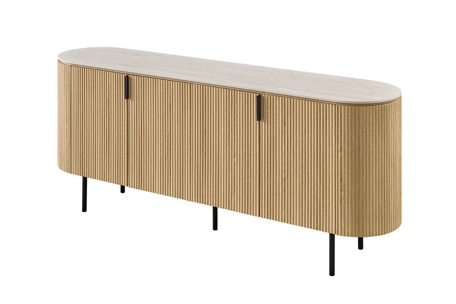 Image 5 for NEW - Dressoir Vigo 200 cm Decor Eik Naturel Baroque Grijs