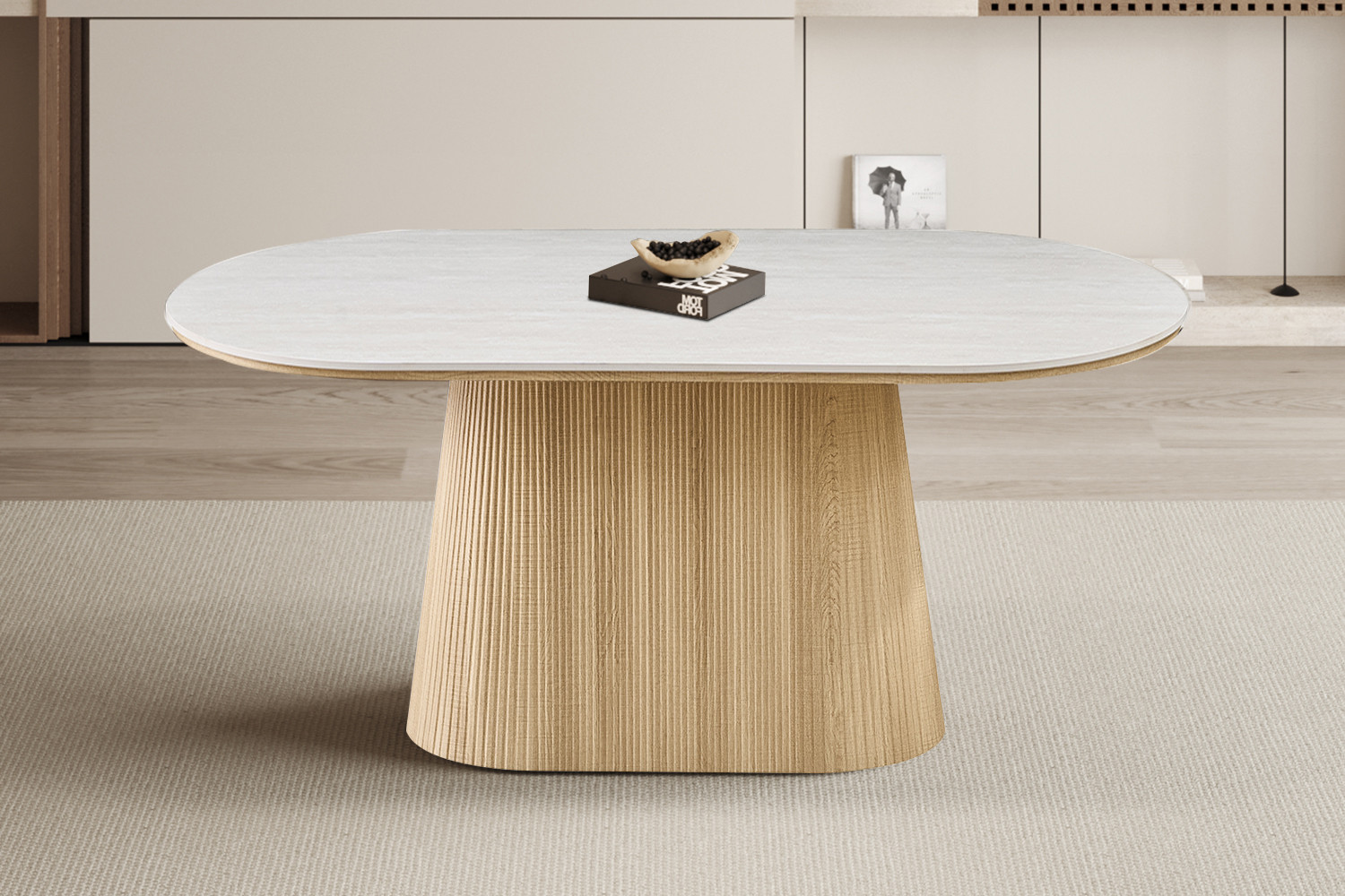 Image 3 for NEW - Tafel Vigo 180 cm Ovaal Decor Naturel Eik Baroque Grijs
