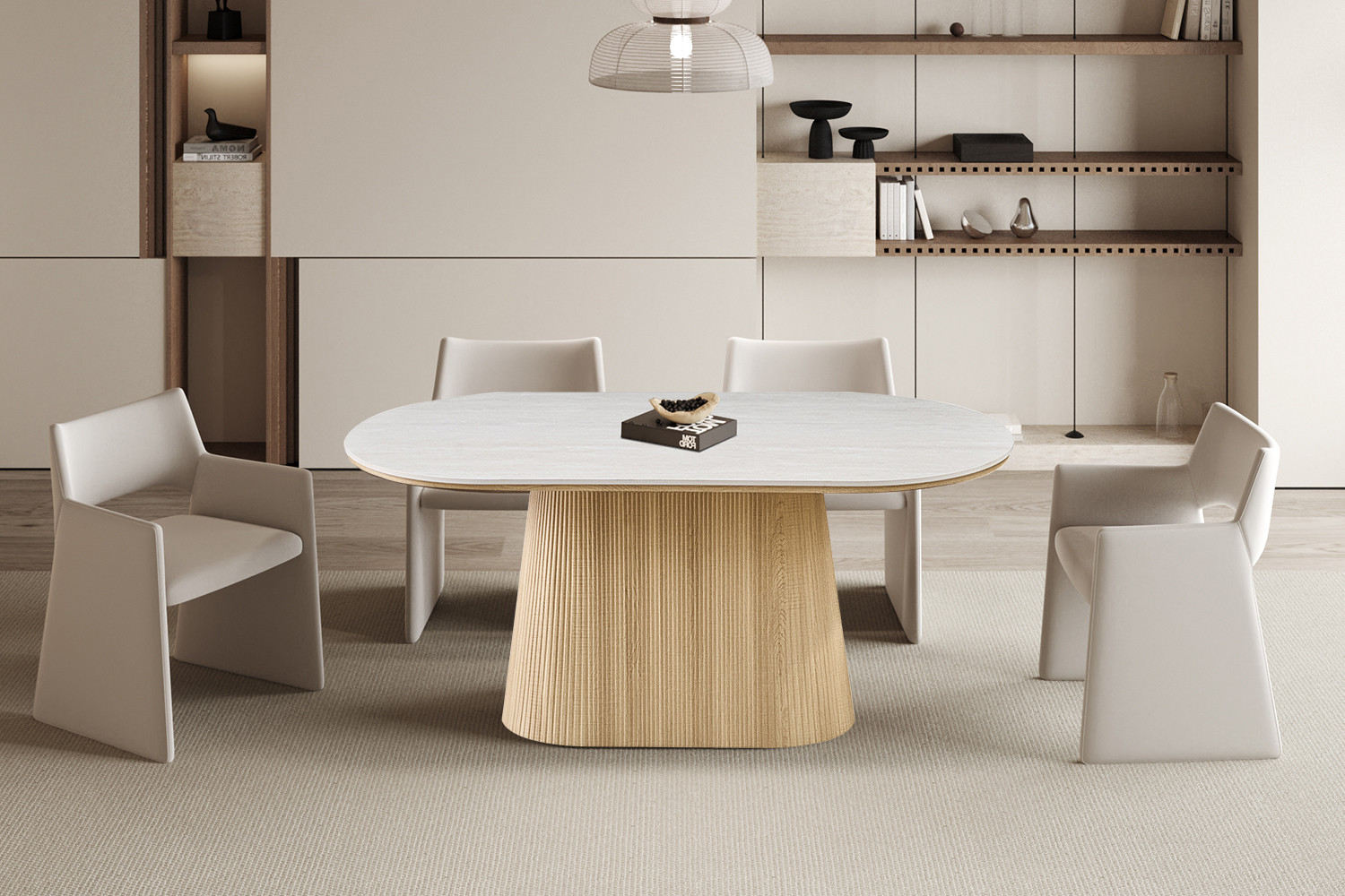 Image 1 for NEW - Tafel Vigo 180 cm Ovaal Decor Naturel Eik Baroque Grijs