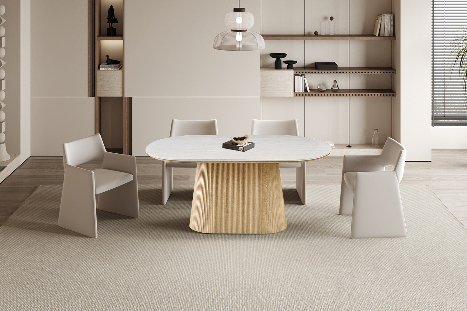 Image 2 for NEW - Tafel Vigo 180 cm Ovaal Decor Naturel Eik Baroque Grijs