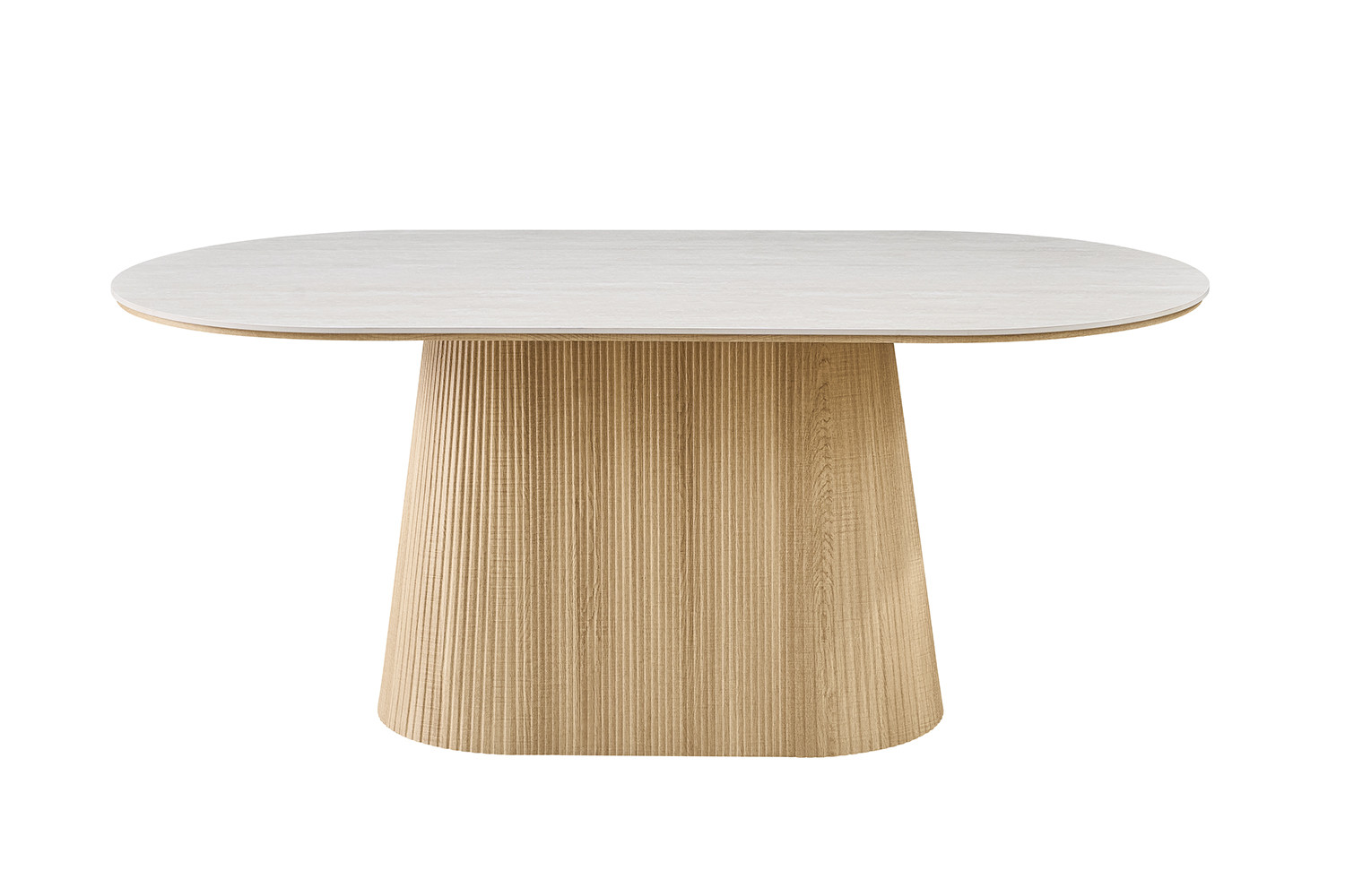 Image 5 for NEW - Tafel Vigo 180 cm Ovaal Decor Naturel Eik Baroque Grijs