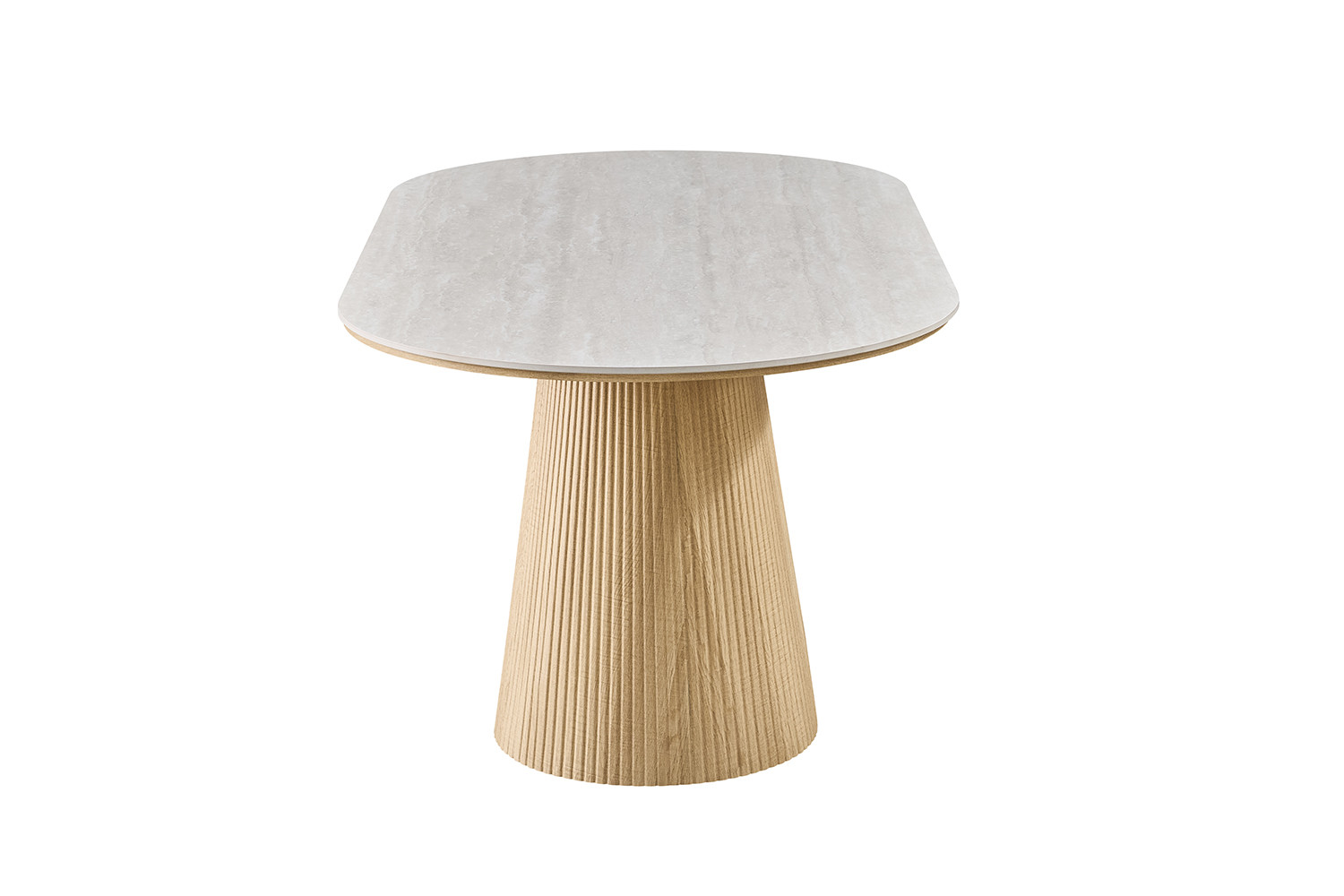 Image 7 for NEW - Tafel Vigo 180 cm Ovaal Decor Naturel Eik Baroque Grijs