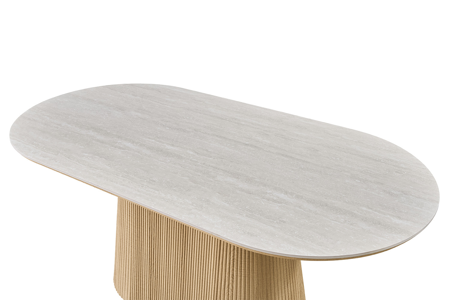 Image 8 for NEW - Tafel Vigo 180 cm Ovaal Decor Naturel Eik Baroque Grijs