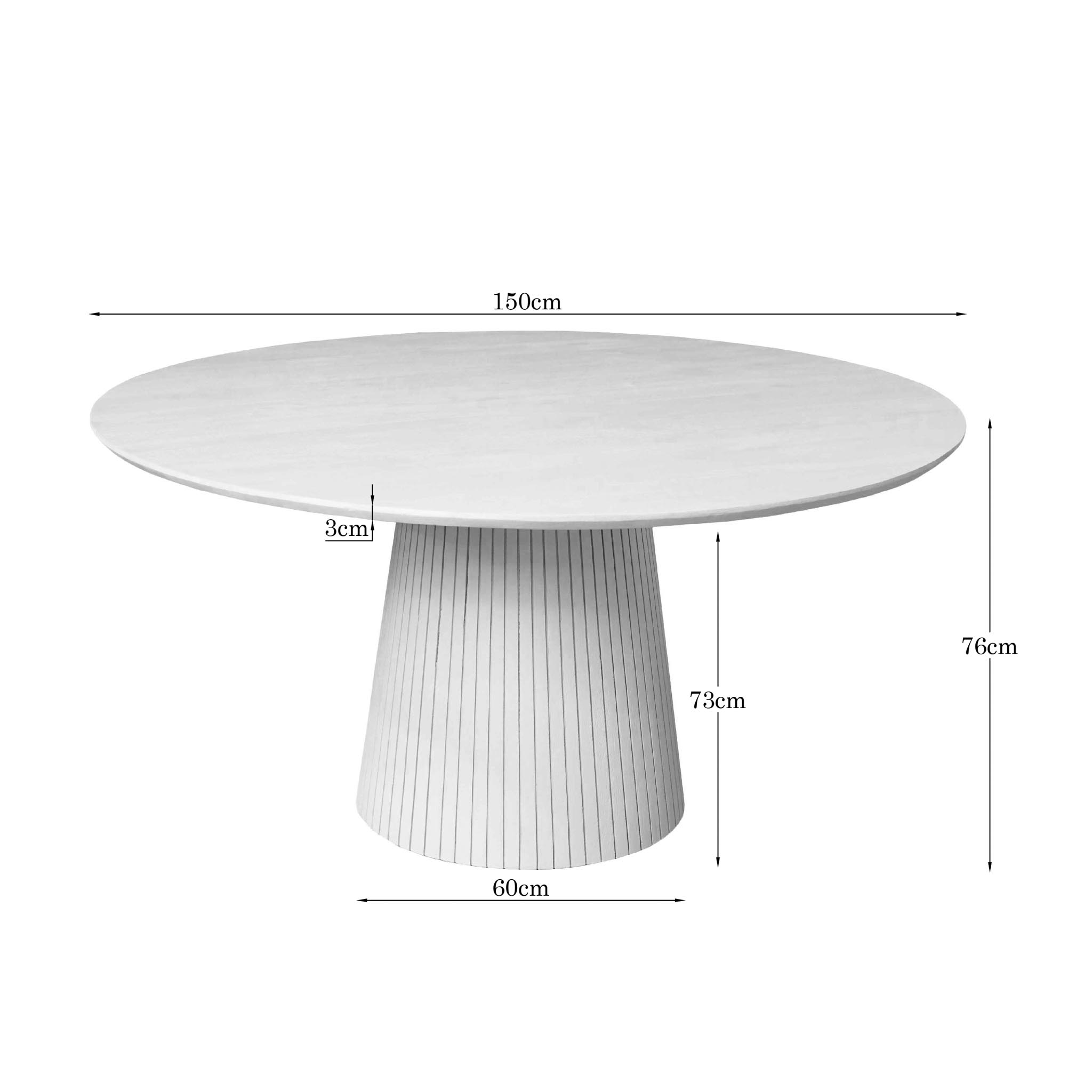 STF-1823_3 Ronde eettafel Solana Zand Mangohout 150 cm - Image 4