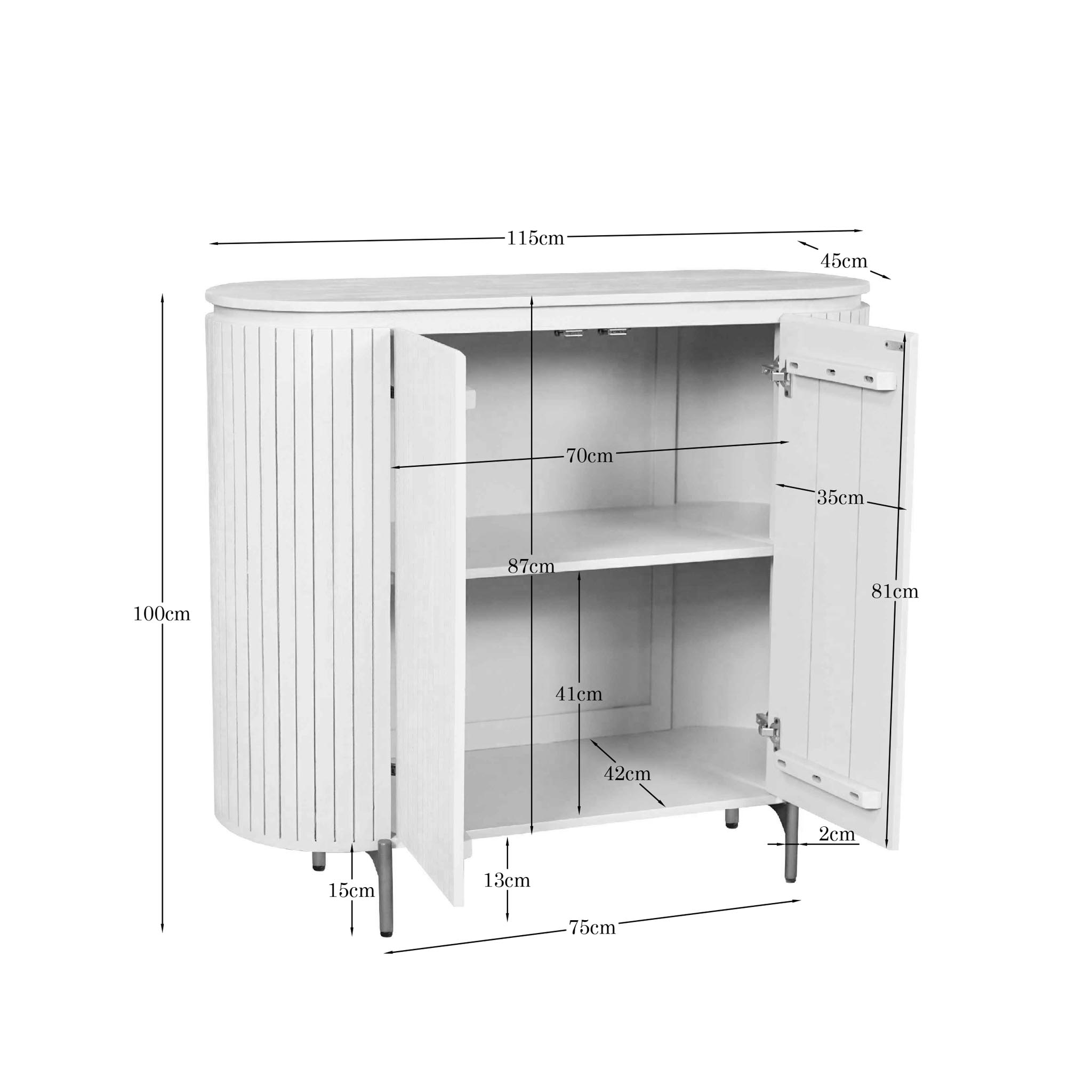 Kabinet kast Solana Zand Mangohout 115 cm - Image 6