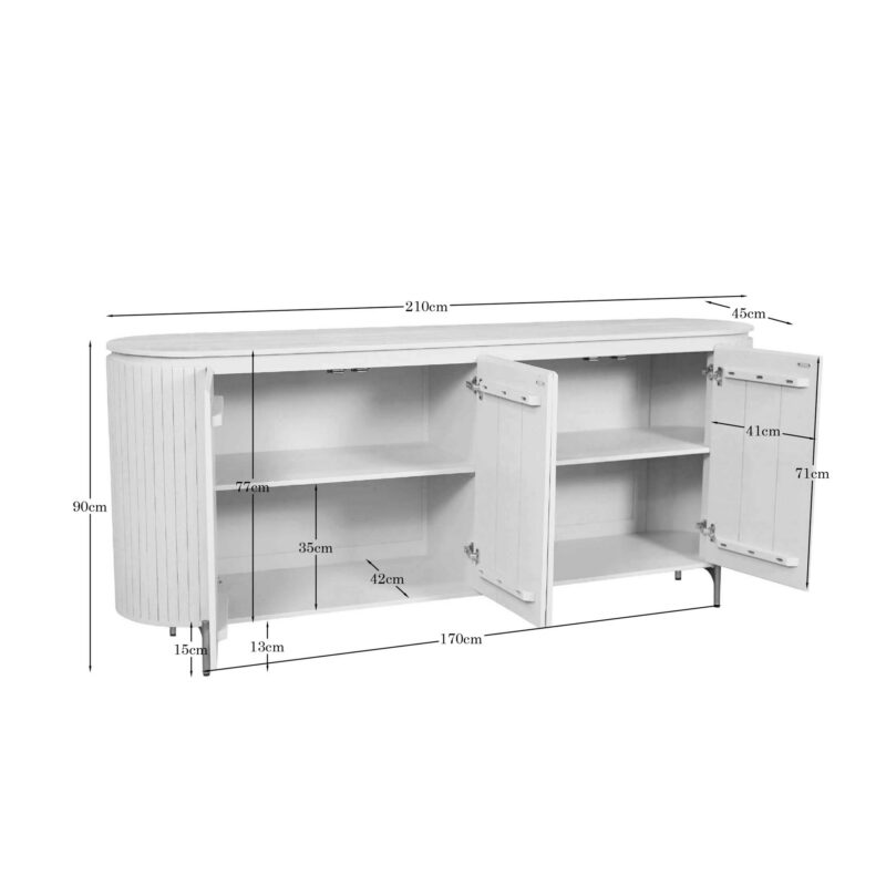 Dressoir Solana Zand Mangohout 210 cm - Image 5